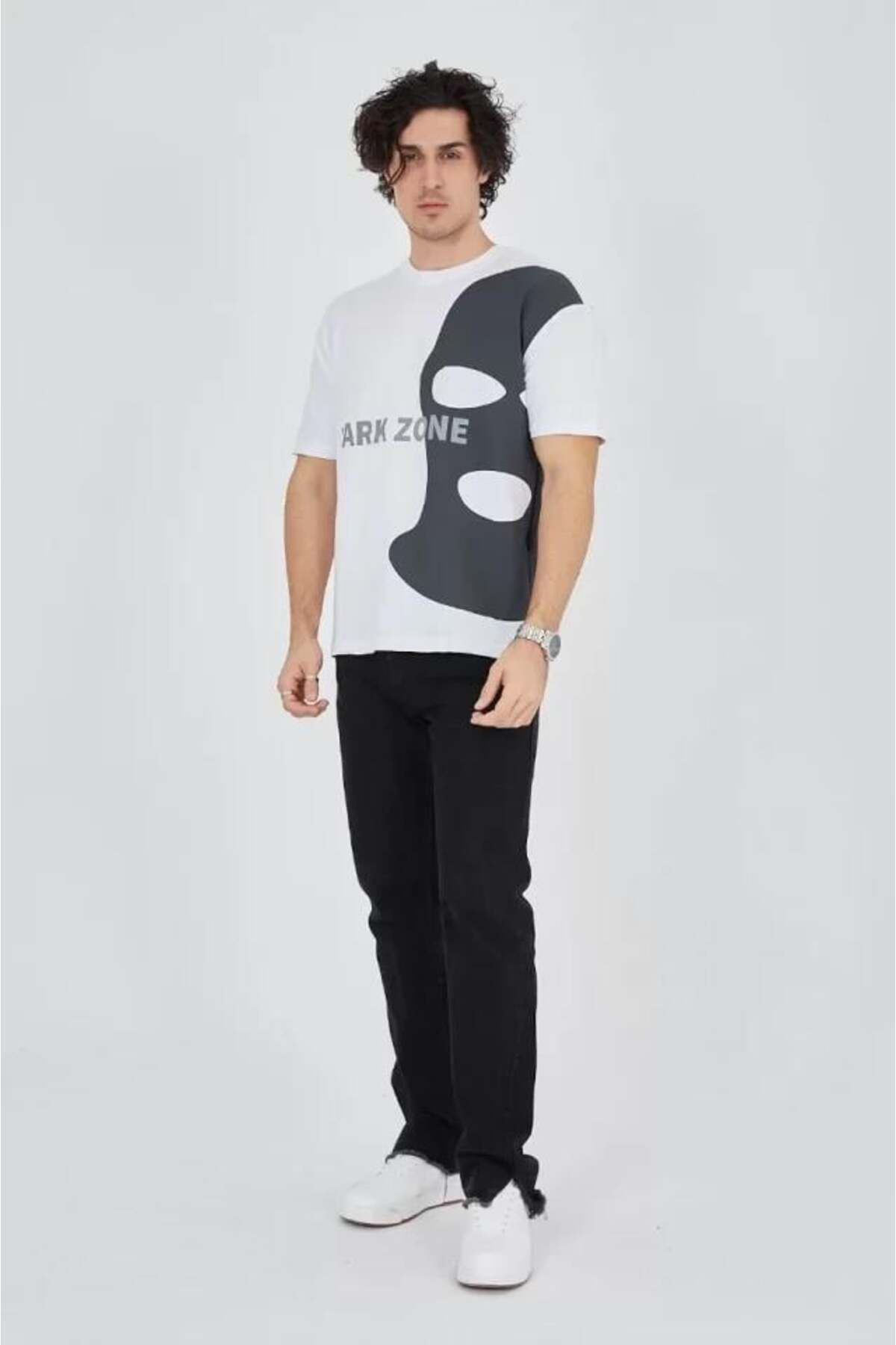 modamtn Erkek Baskılı T-Shirt - Beyaz
