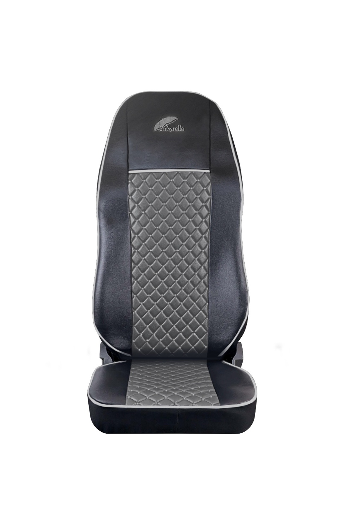 Umbrella-SET OF TRUCK UMBRELLA SEAT COVERS FOR SCANIA R SERIES 2006-2020 GREY ECO-LEATHER 1