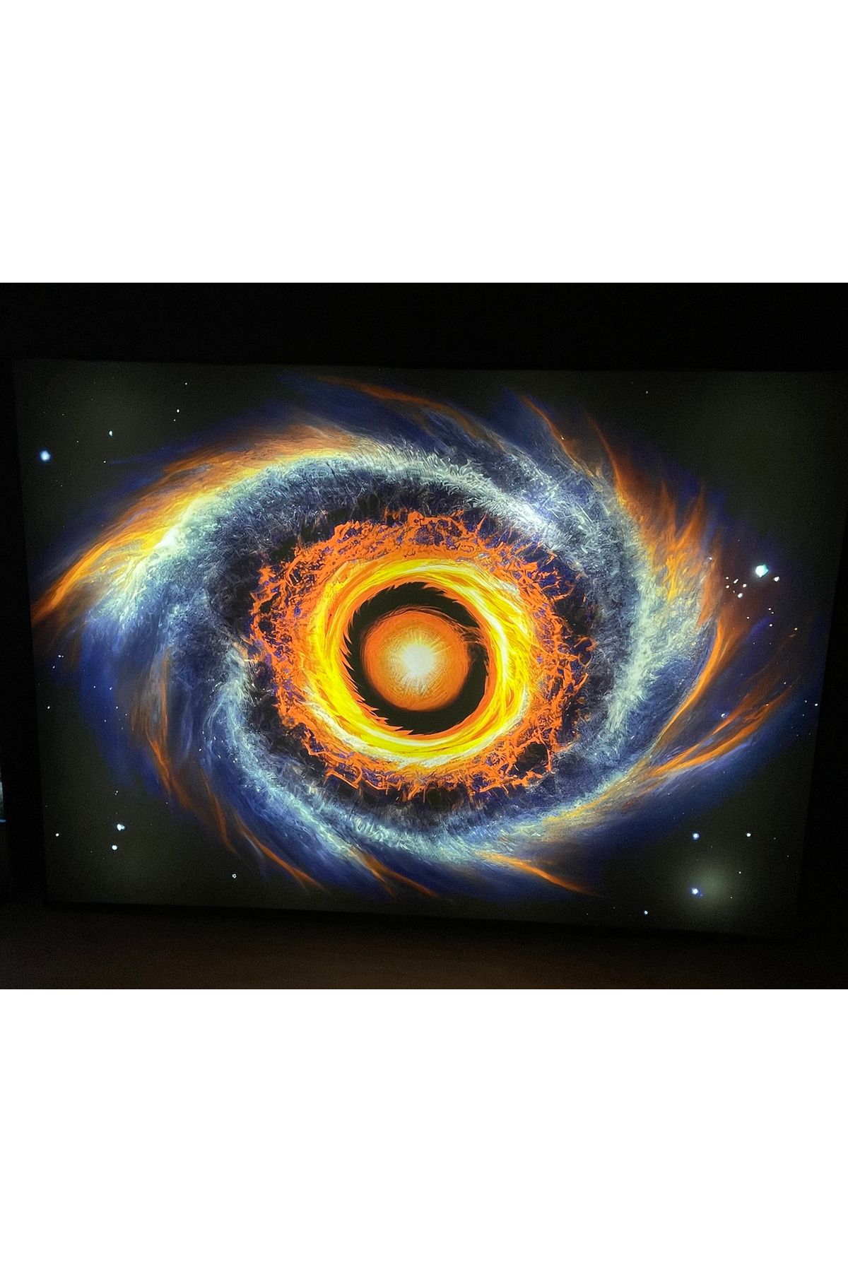 Lena Reklam Galaksi Uzay Temalı Işıklı Tablo – 50x70 cm