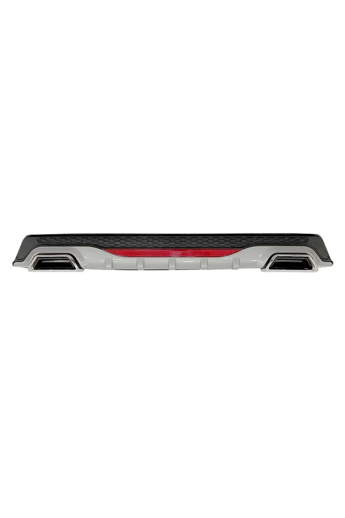 CED AUTO TRADE-Universal rear bumper diffuser, ELITE PLUS B Design, matt black / grey and reflective reflector 1