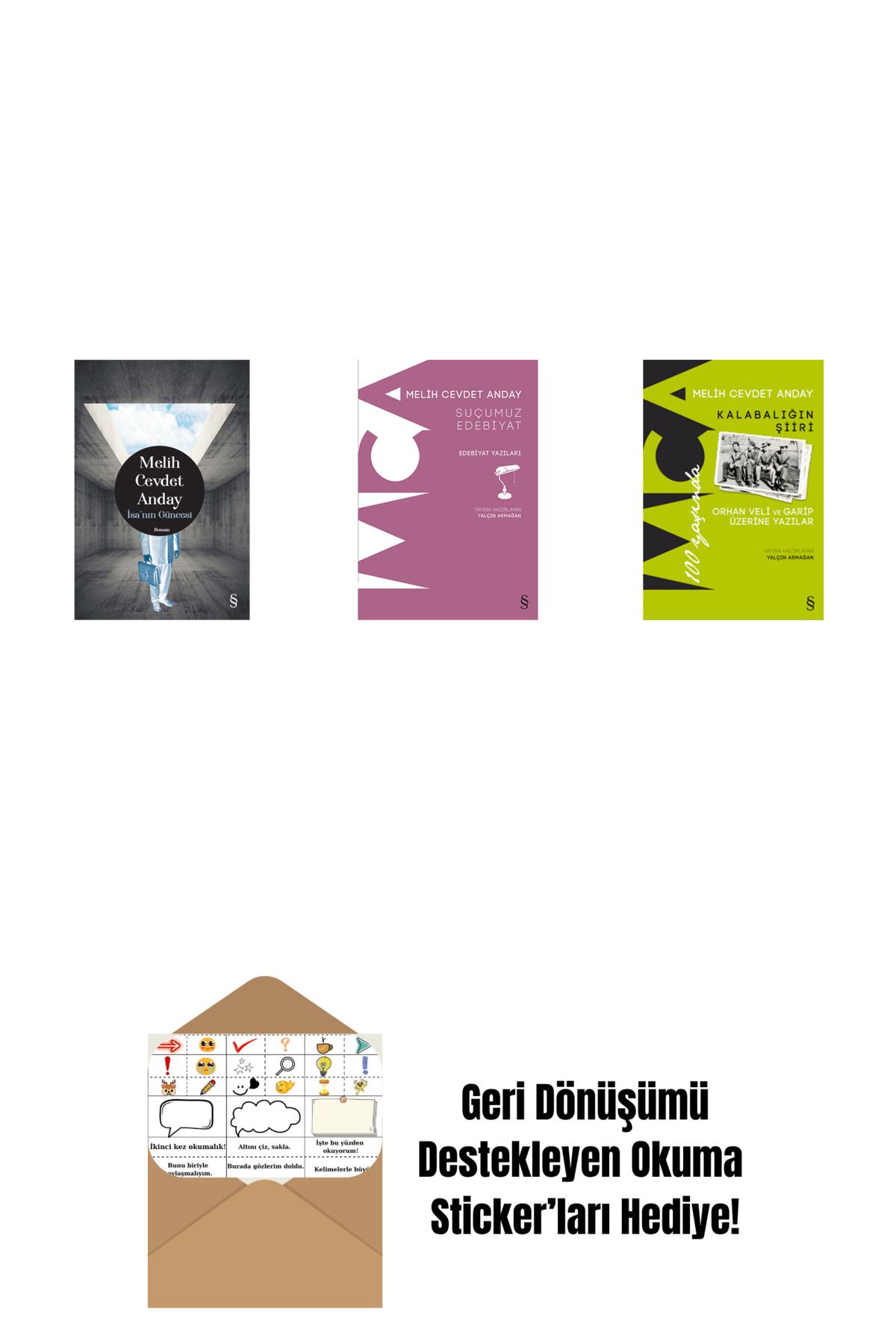 Everest Yayınları İsa’nın Güncesi (Ciltli) + Suçumuz Edebiyat + Kalabalığın Şiiri + Okuma Sticker'ları