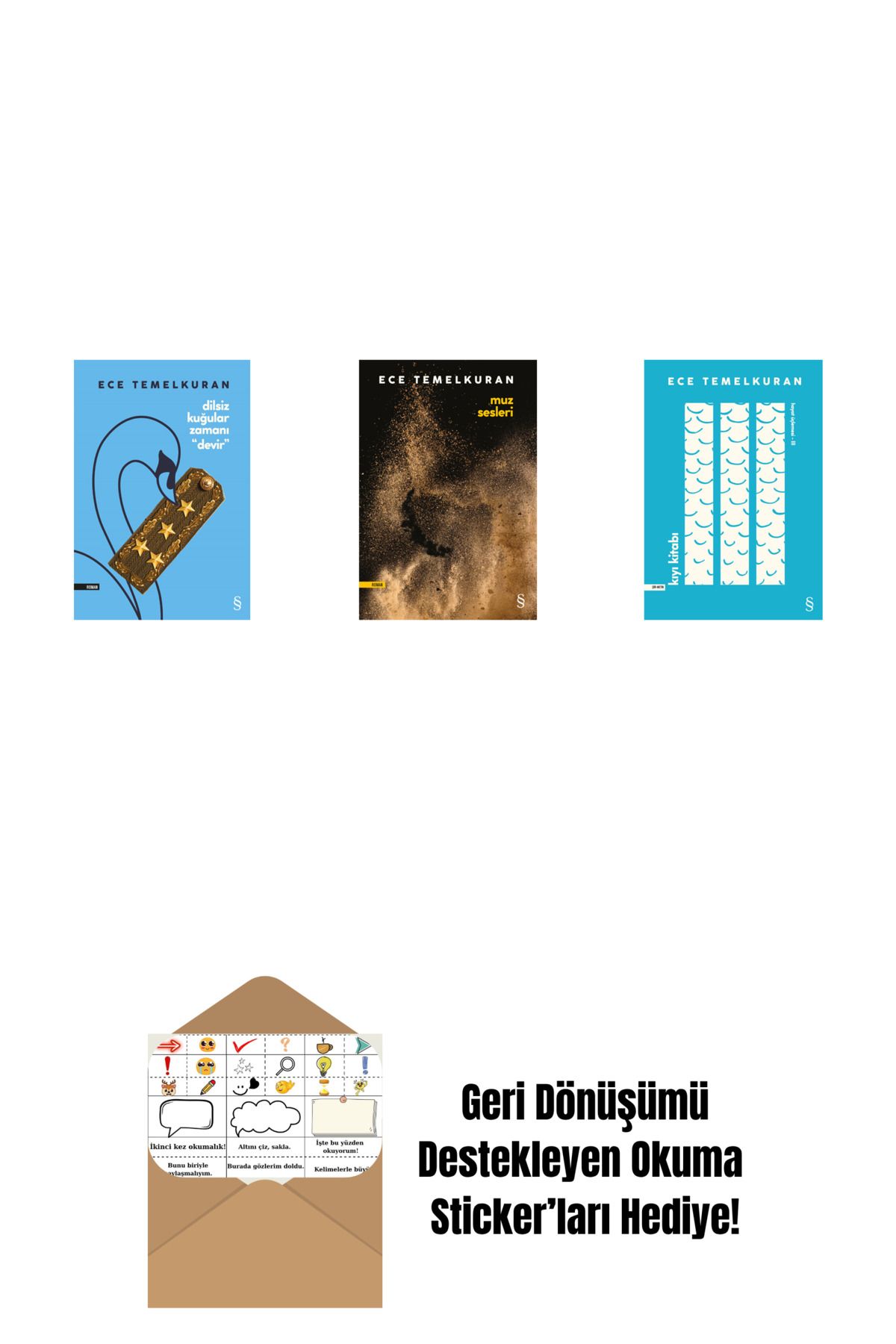 Everest Yayınları Dilsiz Kuğular Zamanı “Devir” + Muz Sesleri + Kıyı Kitabı + Okuma Sticker'ları
