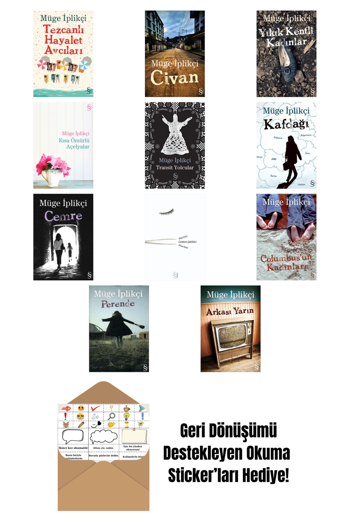 Everest Yayınları Müge İplikçi 11 Kitap Set + Okuma Sticker'ları