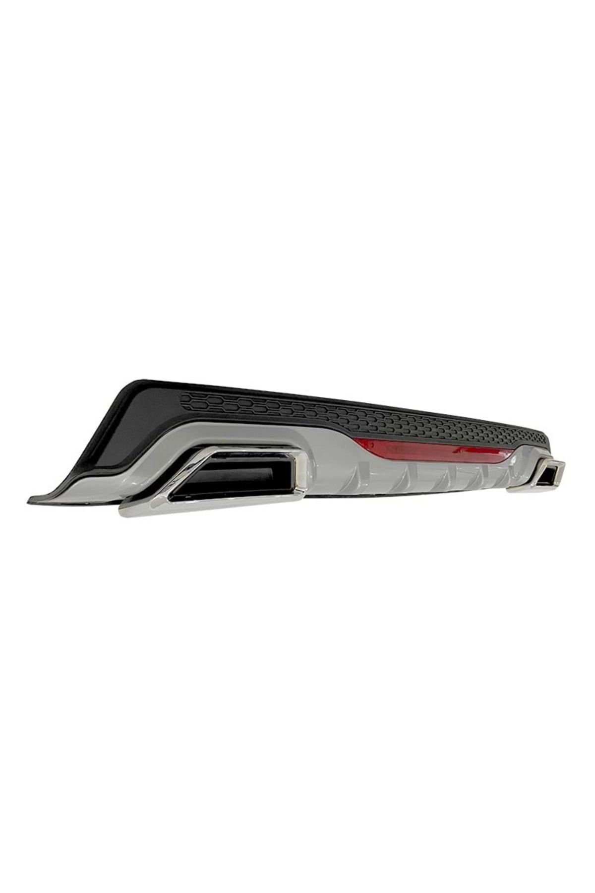 CED AUTO TRADE-Universal rear bumper diffuser, ELITE PLUS B Design, matt black / grey and reflective reflector 3