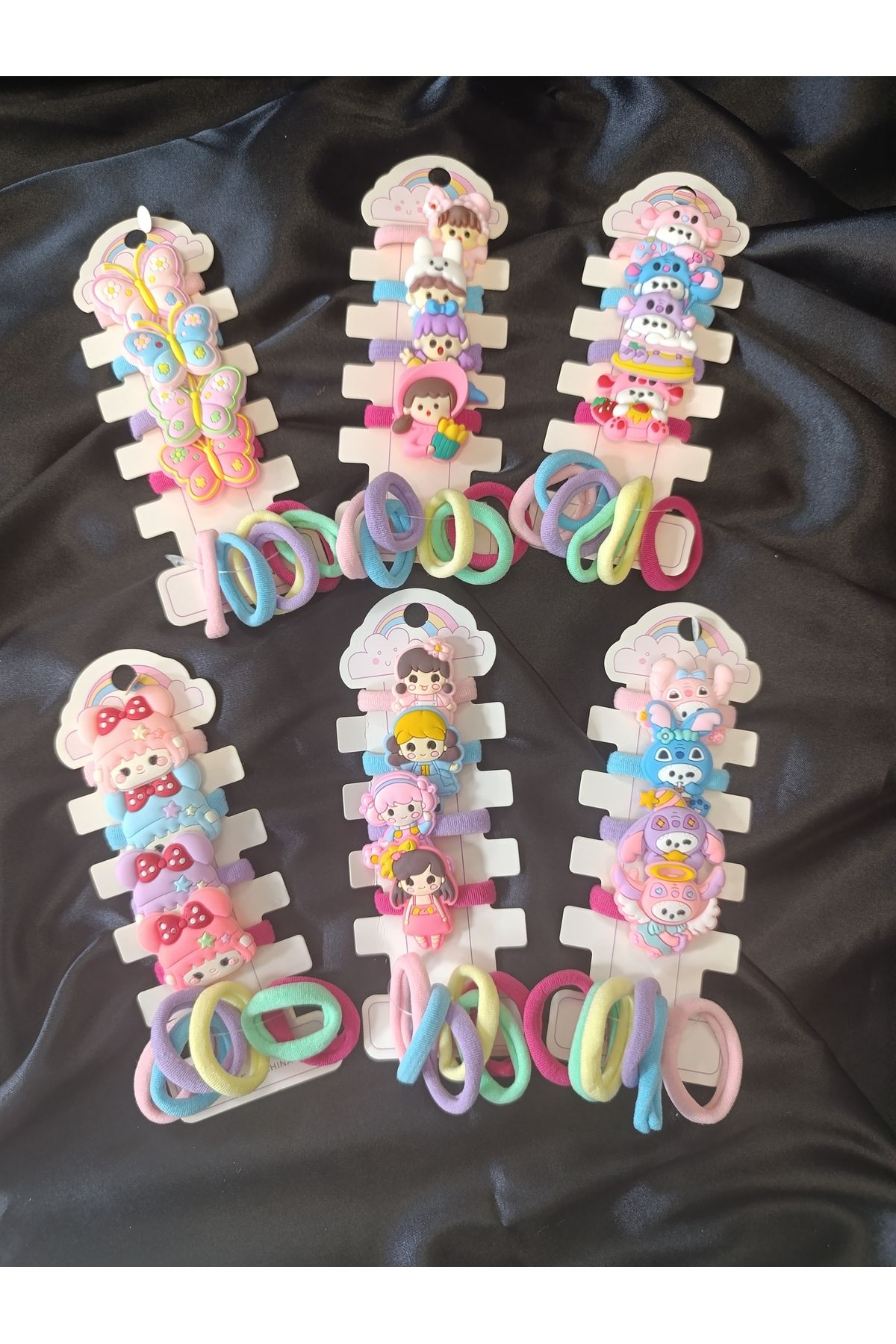 Store KIZ BEBEK VE ÇOCUK KARIŞIK RENK ÇOKLU LASTİKLİ TOKA SETİ