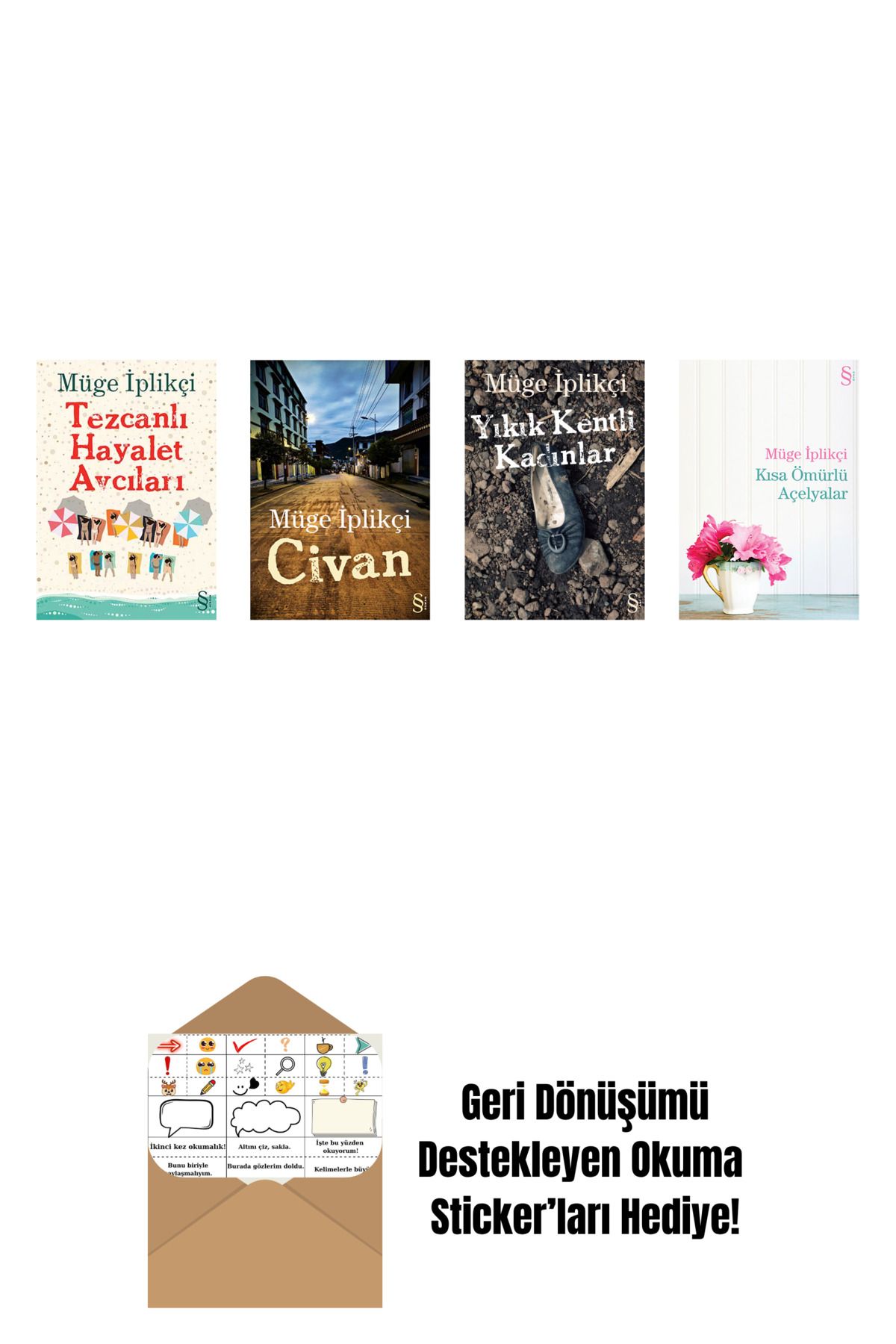 Everest Yayınları Müge İplikçi 4 Kitap Set + Okuma Sticker'ları