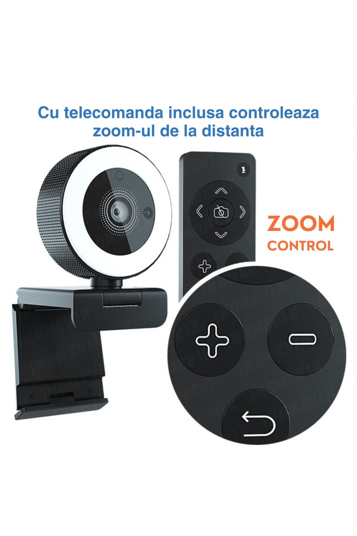 INOMEVIX-Cameră Web® 2k QHD, 4MP, microfon dual, focalizare automată, LED, capacitate mare, plug and play, cameră web 5