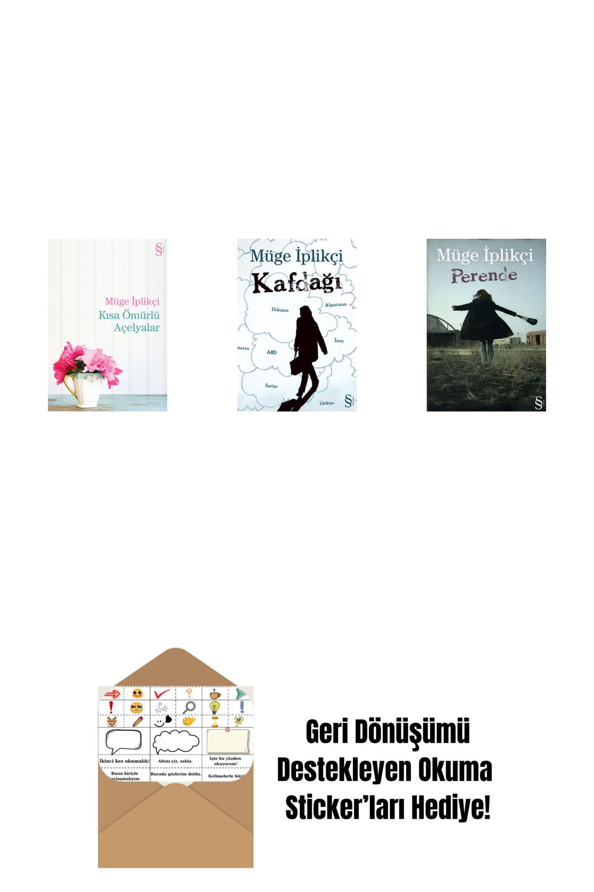Everest Yayınları Kısa Ömürlü Açelyalar + Kafdağı + Perende + Okuma Sticker'ları