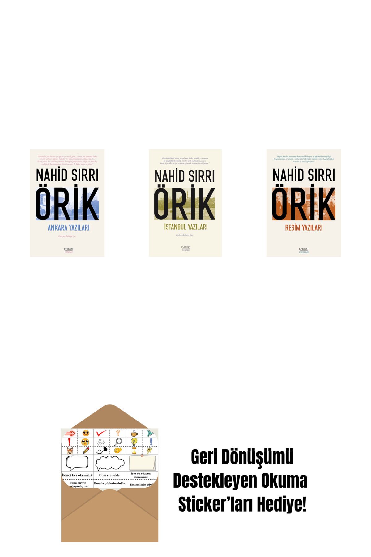 Everest Yayınları Ankara Yazıları + İstanbul Yazıları + Resim Yazıları + Okuma Sticker'ları