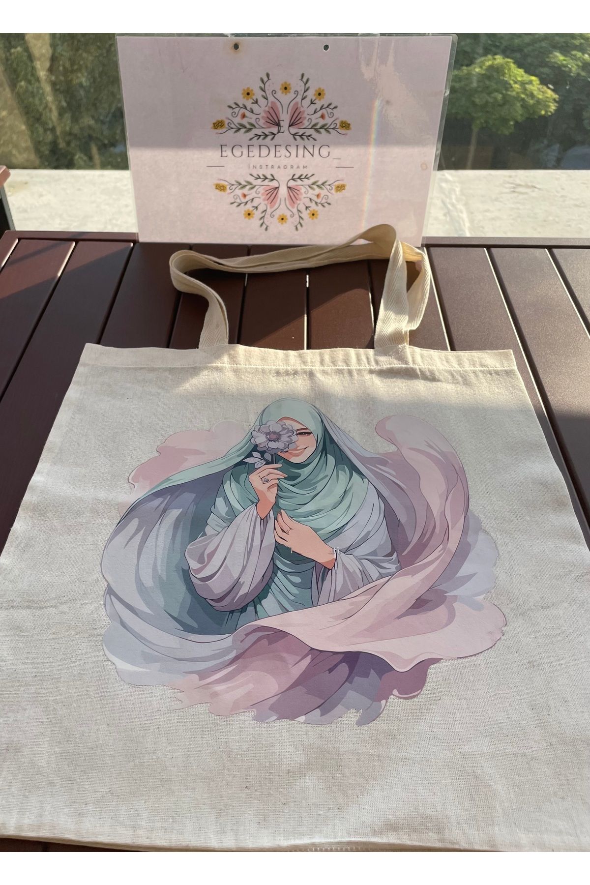 EGE DESIGN Baskılı Bez Çanta 30x40 Cm