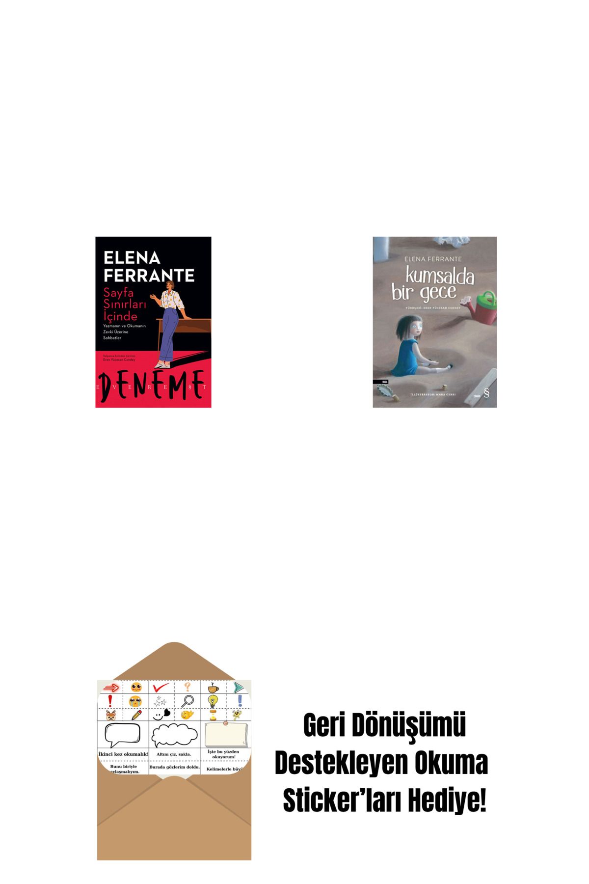 Everest Yayınları Sayfa Sınırları İçinde + Kumsalda Bir Gece + Okuma Sticker'ları