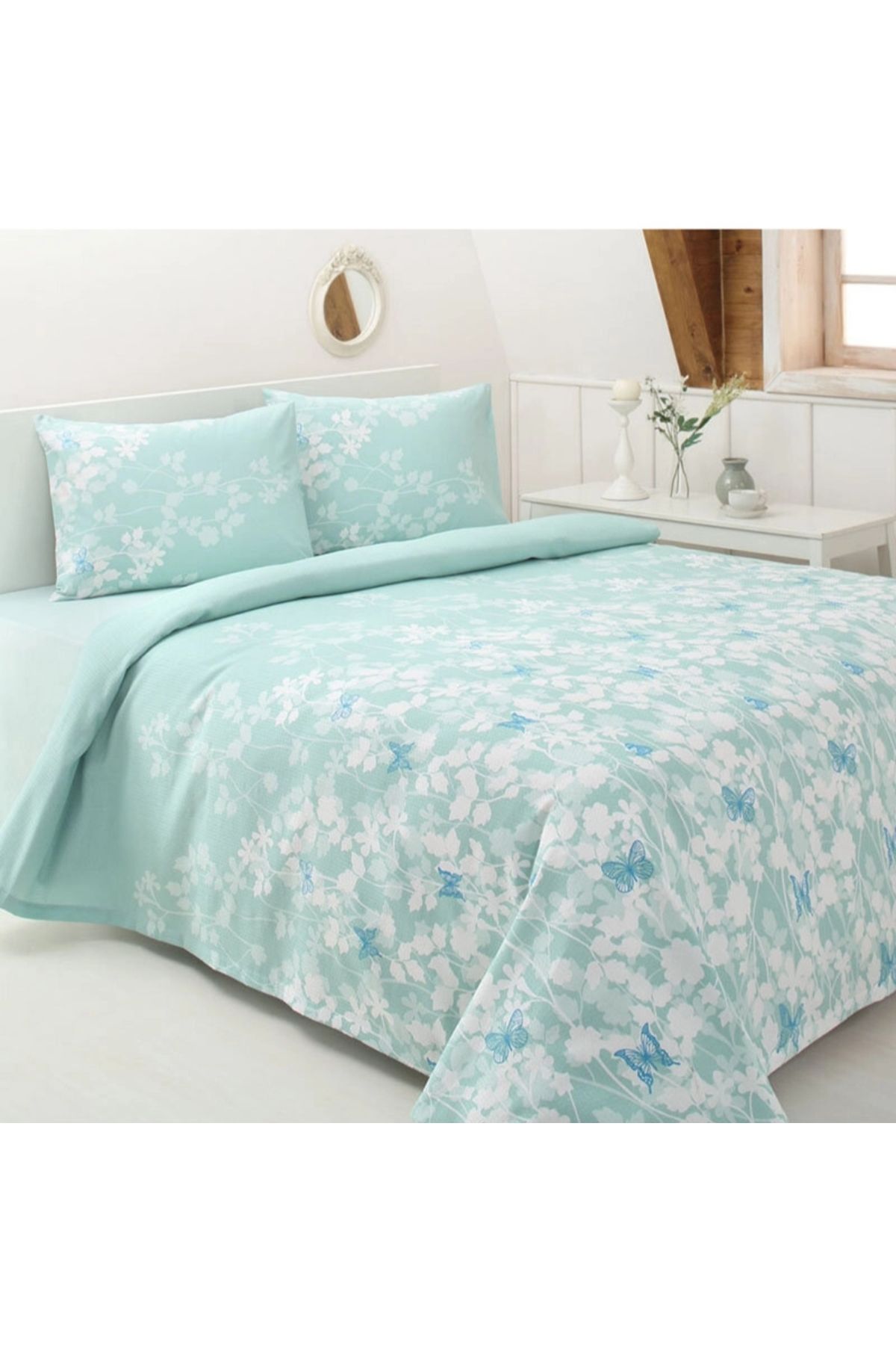 Home ÖZDİLEK %100 PAMUK OLİVİA ÇİFT KİŞİLİK NEVRESİM TAKIMI
