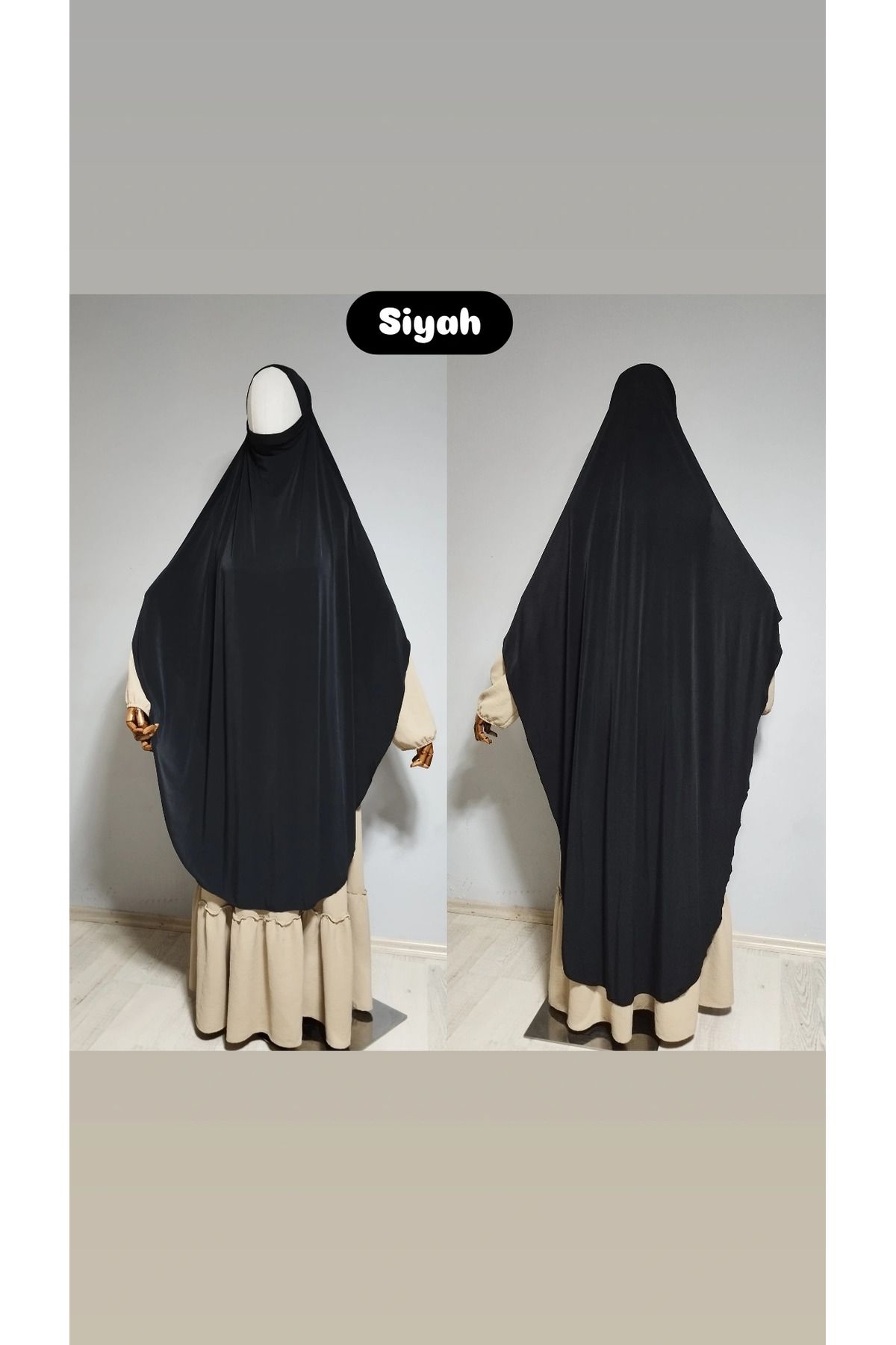 AHRAR tesettür Tam boy oval Sandy sufle khimar hijab eşarp