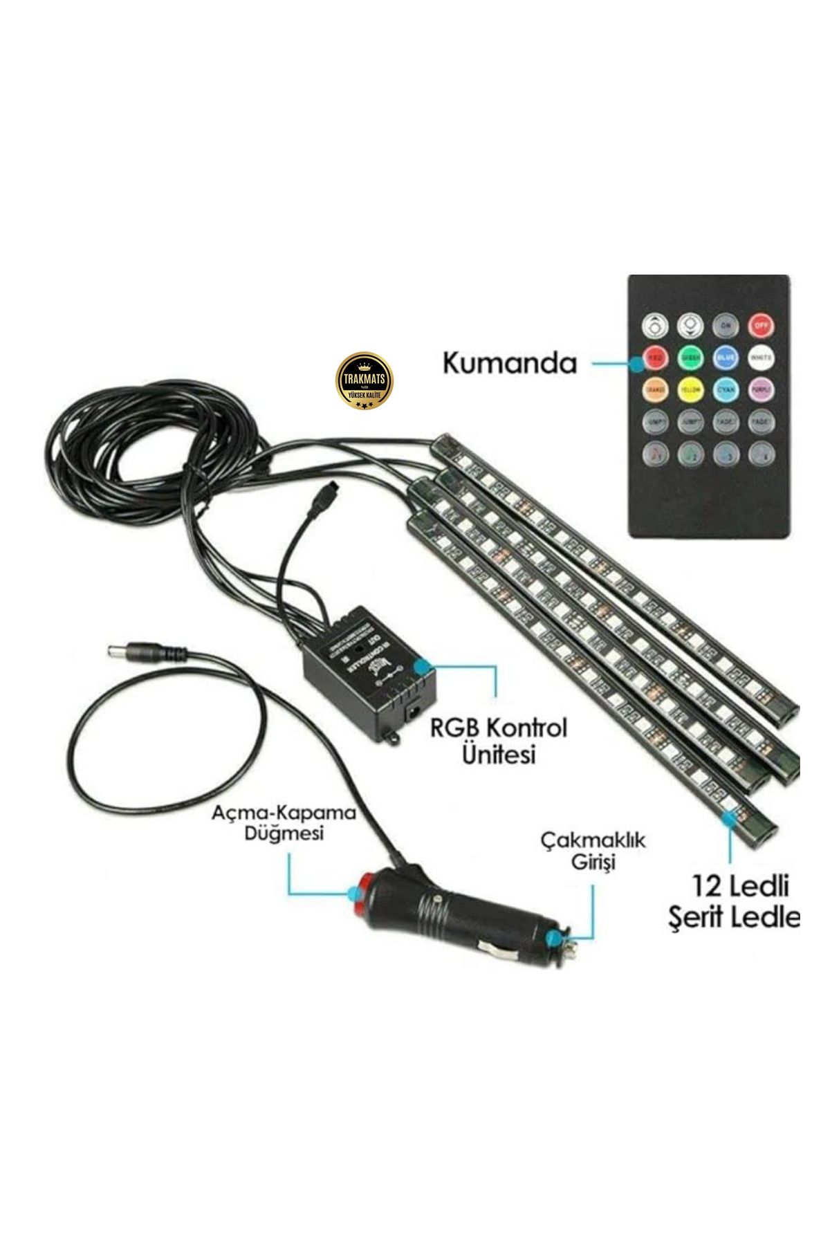 TRAKMATS Ssangyong Kyron 2006-2007-2008-2009-2010-2011-2012-2013-2014 Araç İçi LED,Aydınlatma