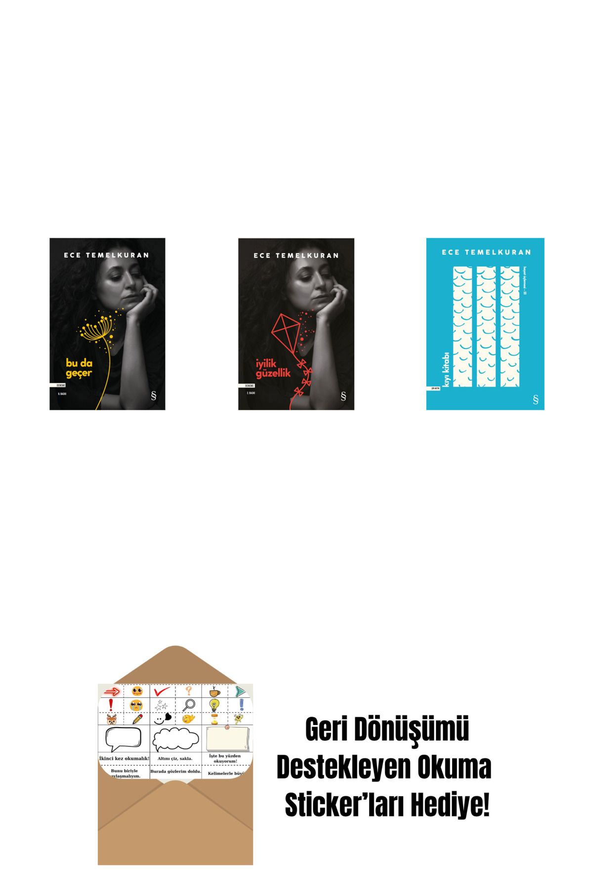 Everest Yayınları Bu da Geçer + İyilik Güzellik + Kıyı Kitabı + Okuma Sticker'ları