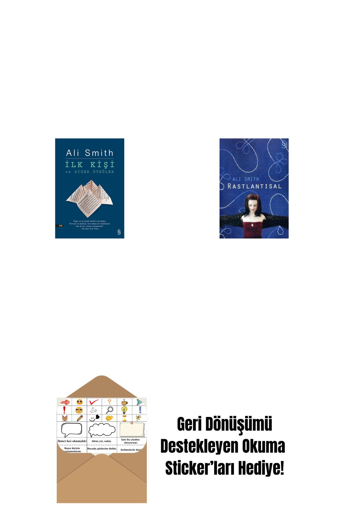 Everest Yayınları İlk Kişi ve Diğer Öyküler + Rastlantısal + Okuma Sticker'ları