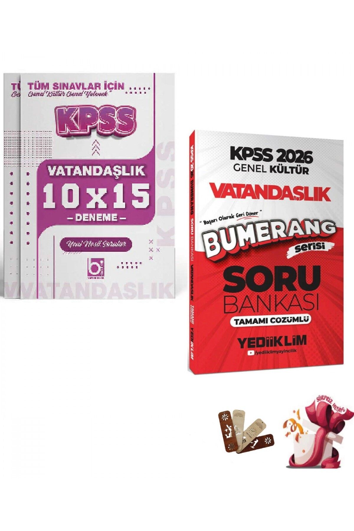 Bi bigelio 2026 KPSS Vatandaşlık Bumerang Çözümlü Soru Bankası ve Deneme Seti Yediiklim ve Bigelio Yayıncılık