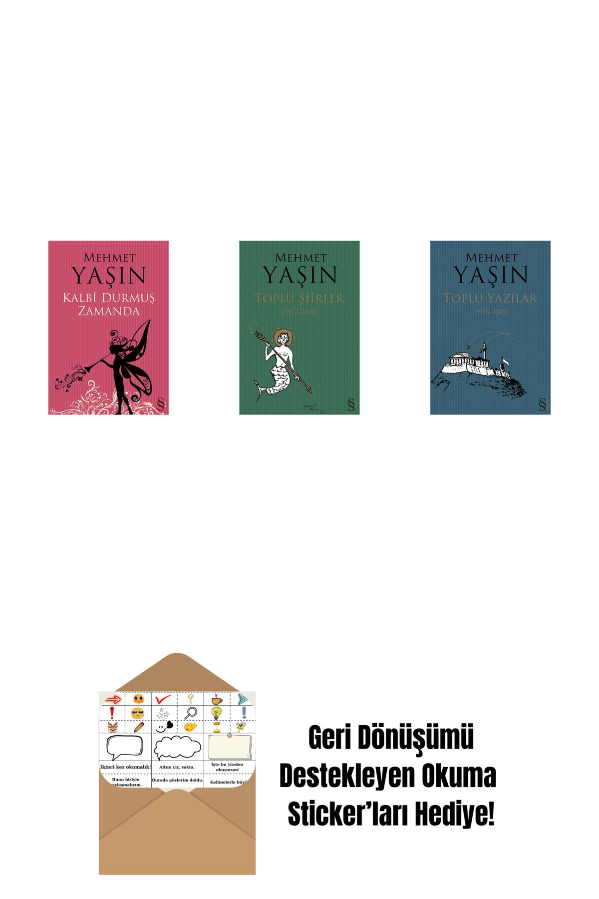Everest Yayınları Kalbi Durmuş Zamanda + Toplu Şiirler + Toplu Yazılar + Okuma Sticker'ları