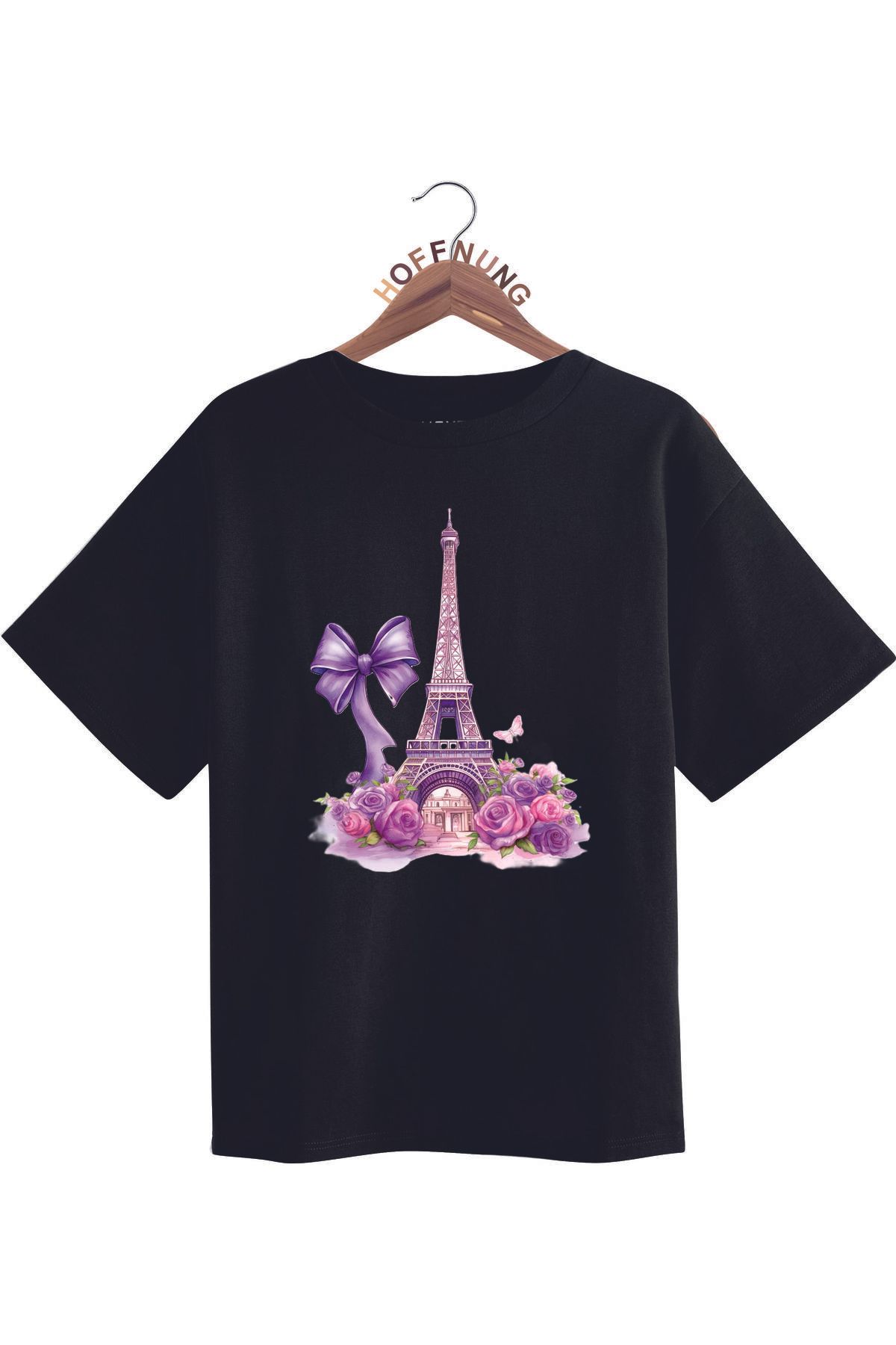 HOFFNUNG T SHIRTEIFFEL TOWER AND RIBBON oversize