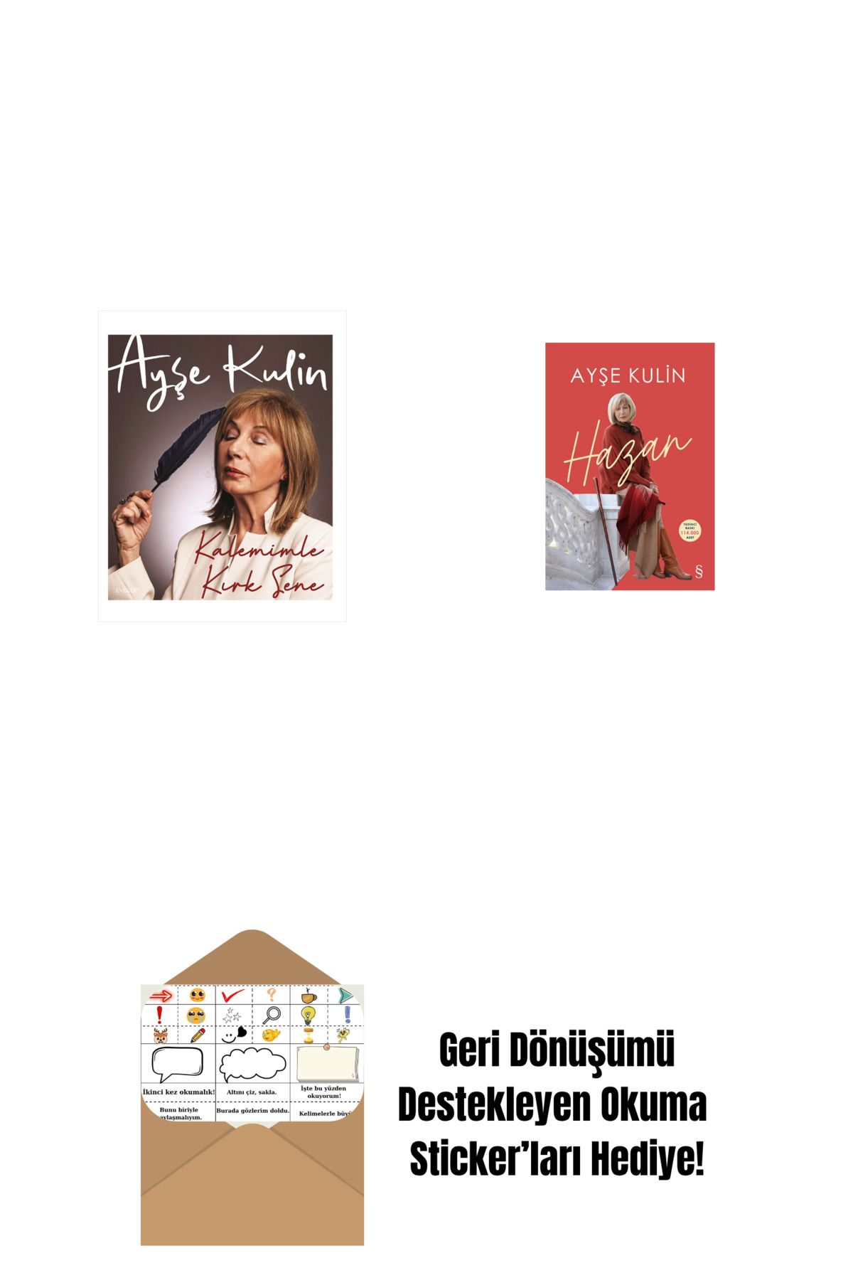 Everest Yayınları Kalemimle Kırk Sene (Ciltli) + Hazan + Okuma Sticker'ları