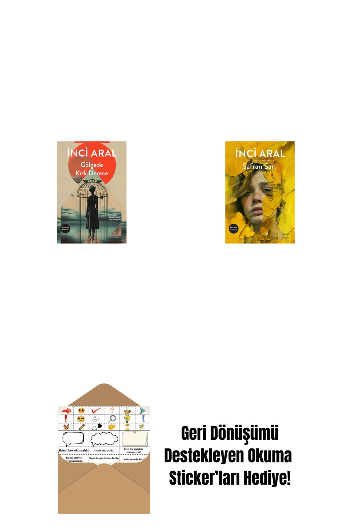 Everest Yayınları Gölgede Kırk Derece + Safran Sarı + Okuma Sticker'ları
