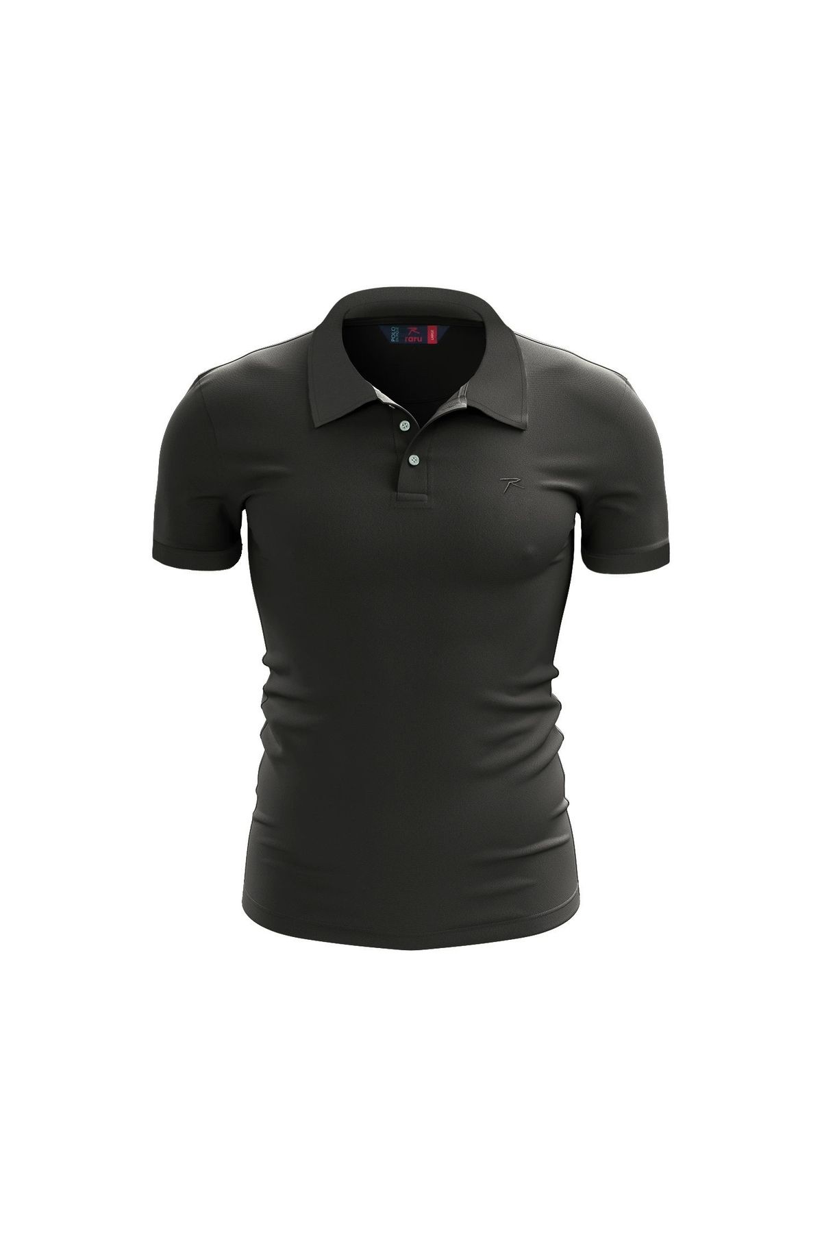 raru %100 Pamuk Polo T-Shirt IMPERO ANTRASİT