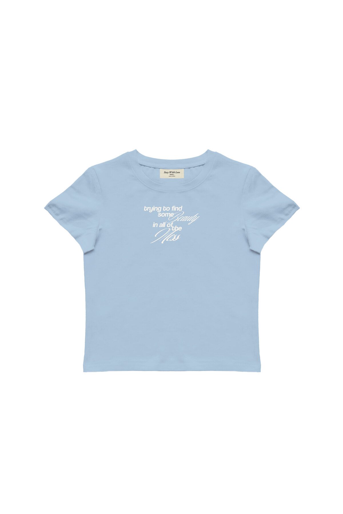 lethestudios Beauty In The Chaos Baskılı Baby Tee Crop Top