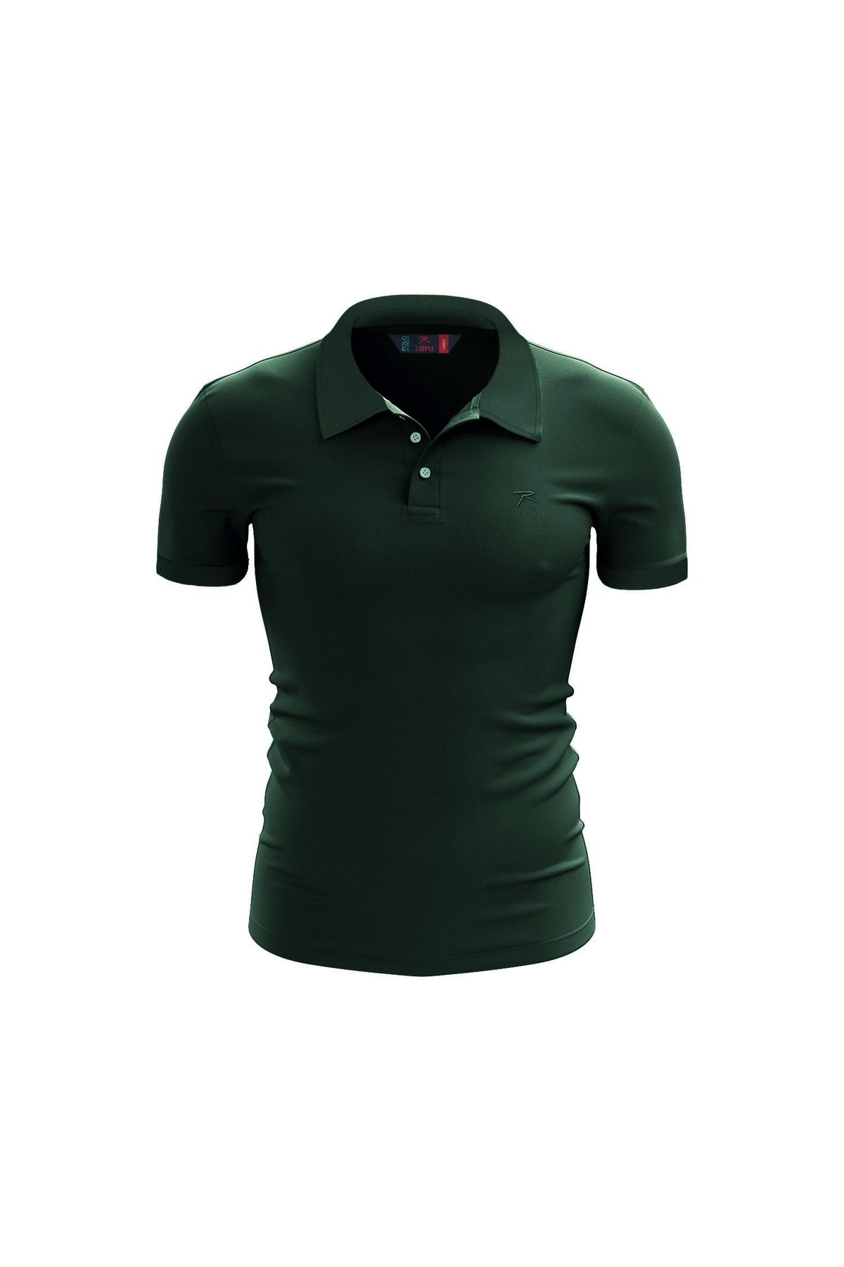 raru %100 Pamuk Polo T-Shirt IMPERO YEŞİL