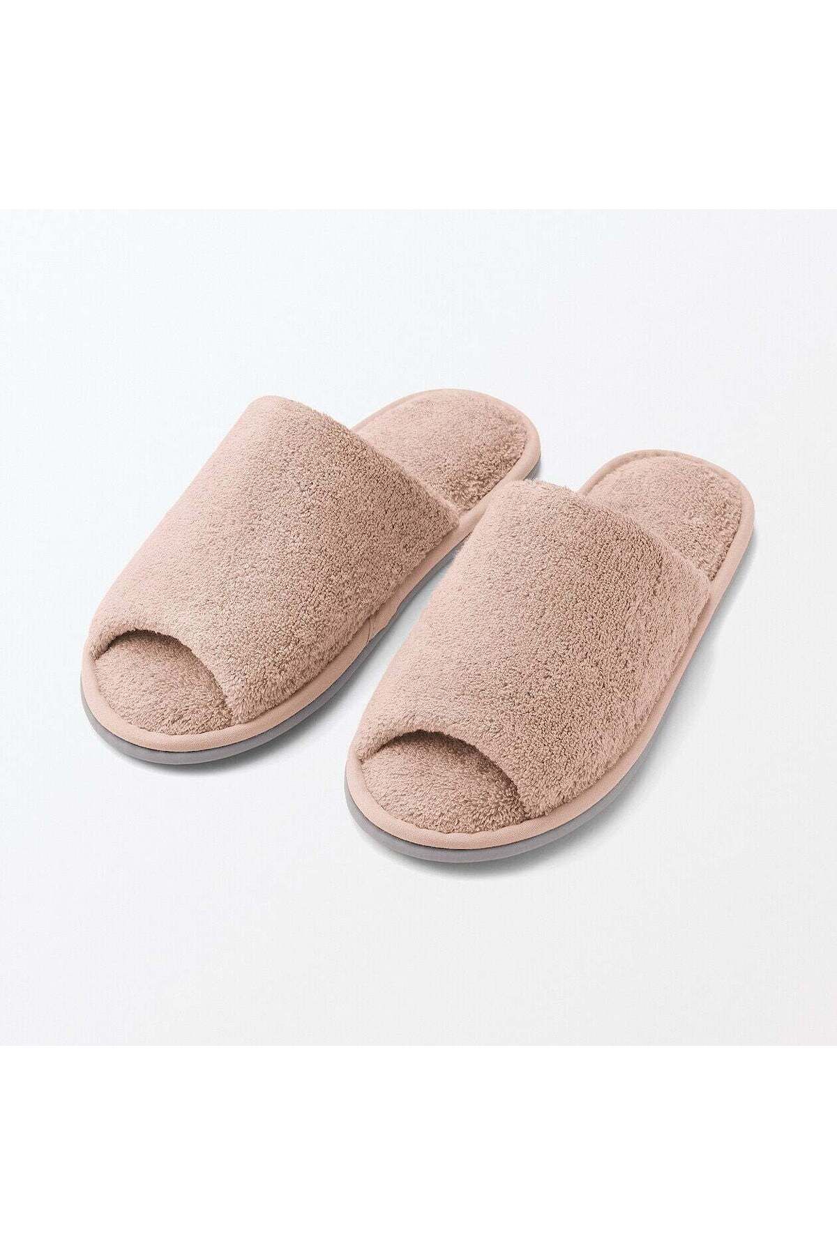 Muji-Cotton Pile Slipper, Open Toe 2