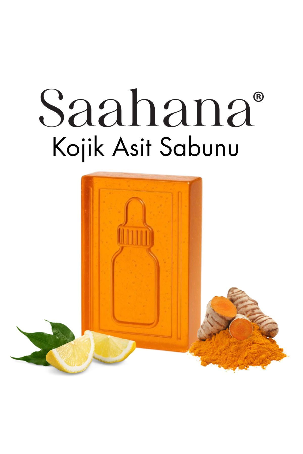 Saahana Kojik Asit Sabunu, Zerdeçal ve Kojik Asit Etkisi ile Leke Karşıtı,Ton eşitleyici, Beyazlatıcı Etkili