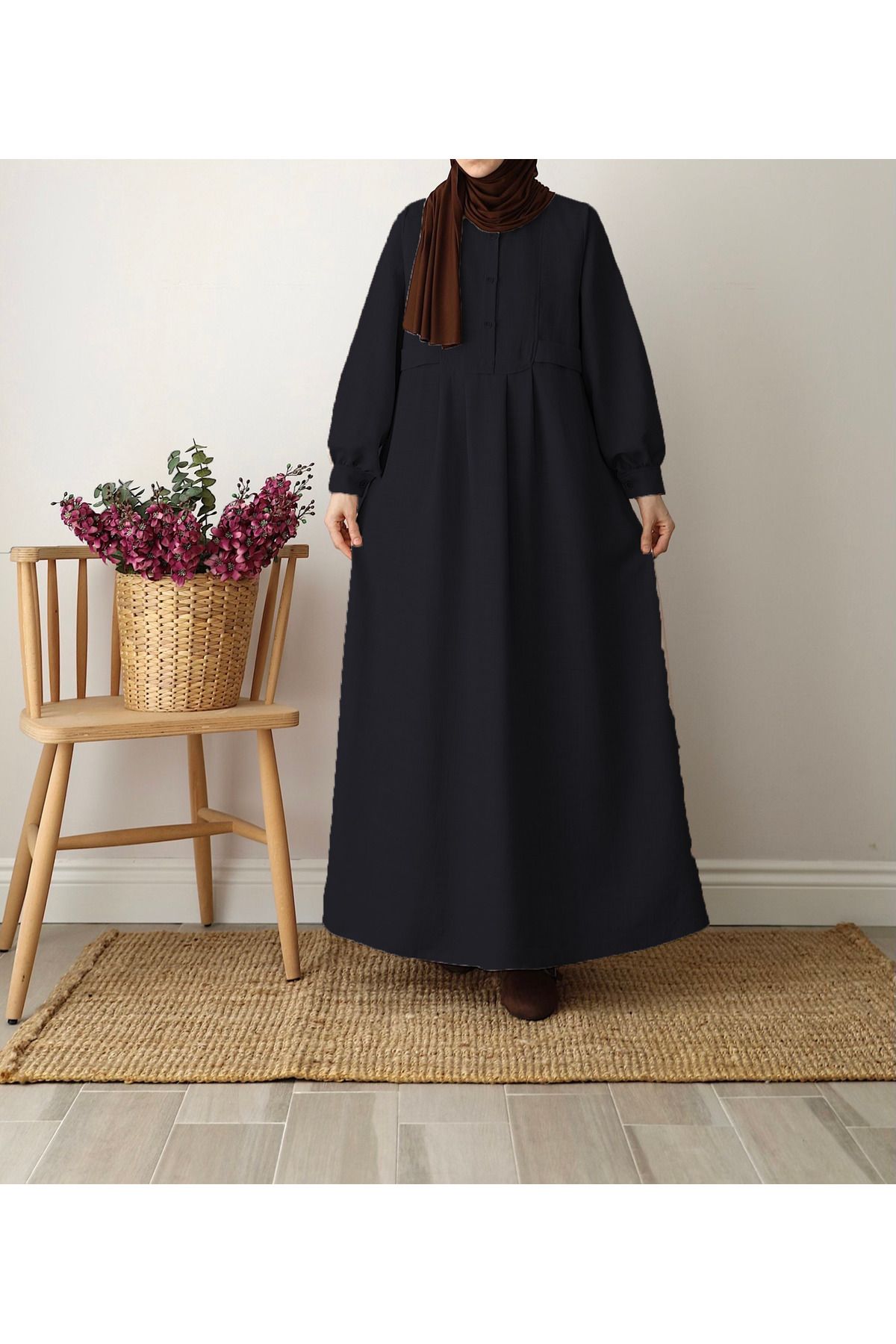 HATİCE NAS COLLECTION Keten Elbise