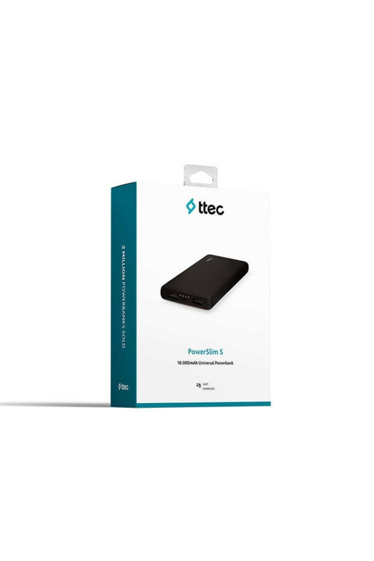 Ttec Powerbank PowerSlim S 10.000 mAh Taşınabilir Şarj Aleti - Siyah