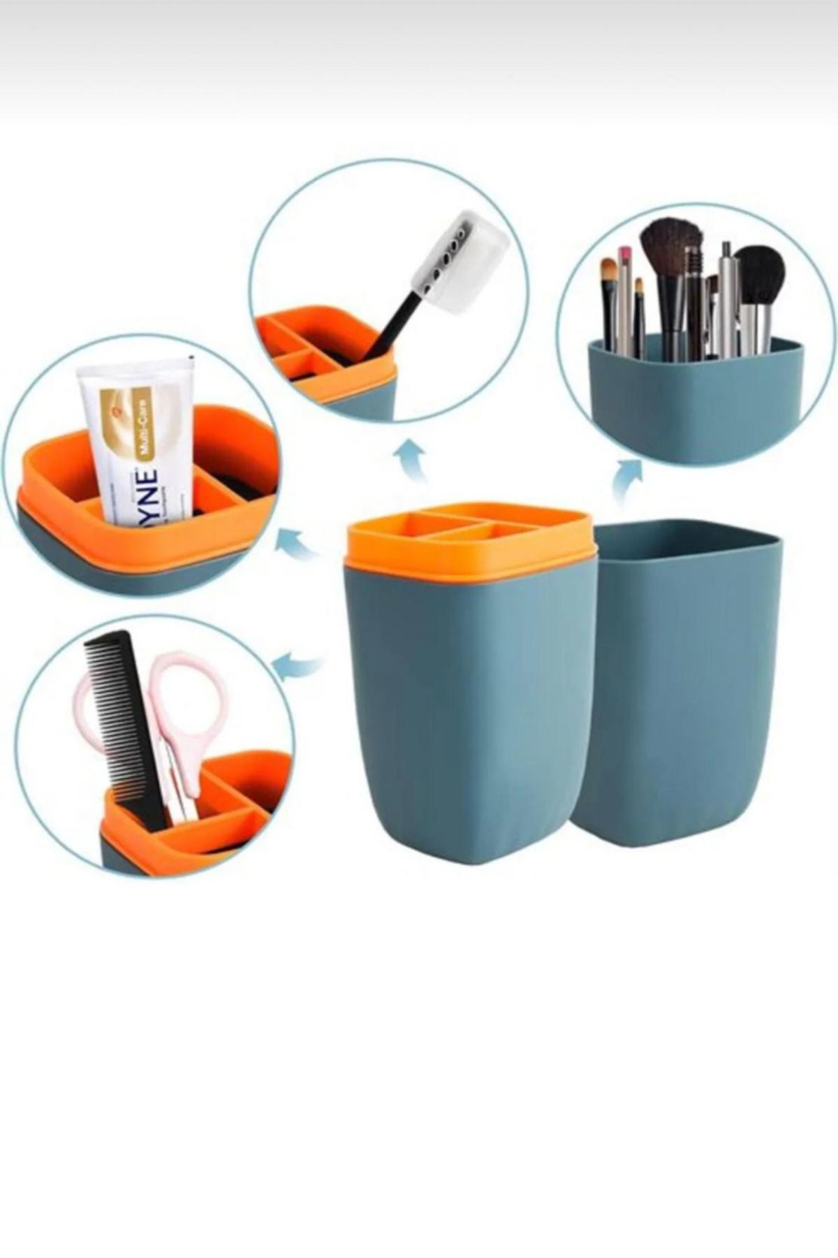 YOMNA Organizer Kutu 3 lü Set Diş Fırça Gözlük Kozmetik