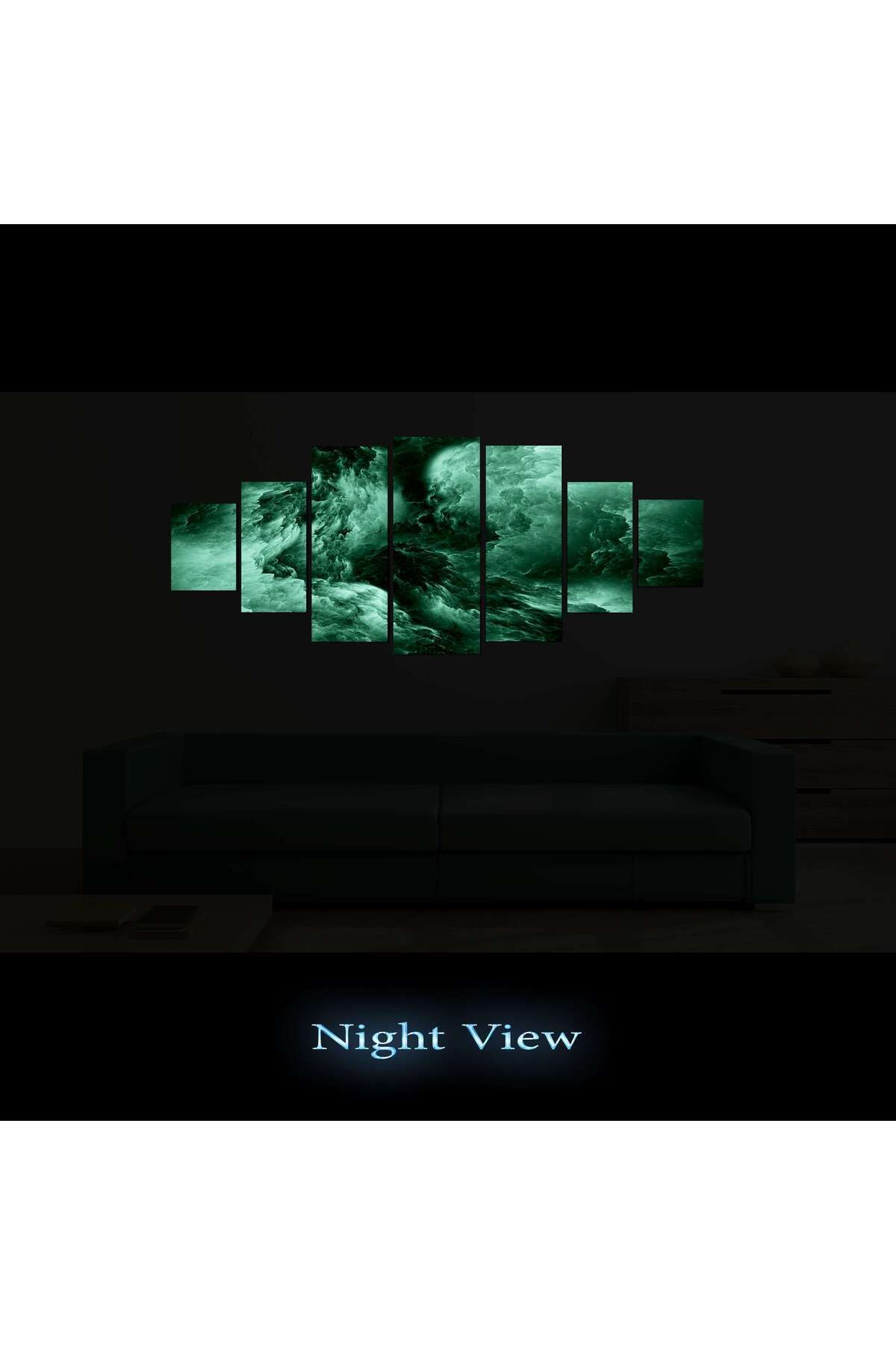 startonight-Set Tablou DualView Startonight Violet abstract, 7 piese, 100 x 240 cm 4