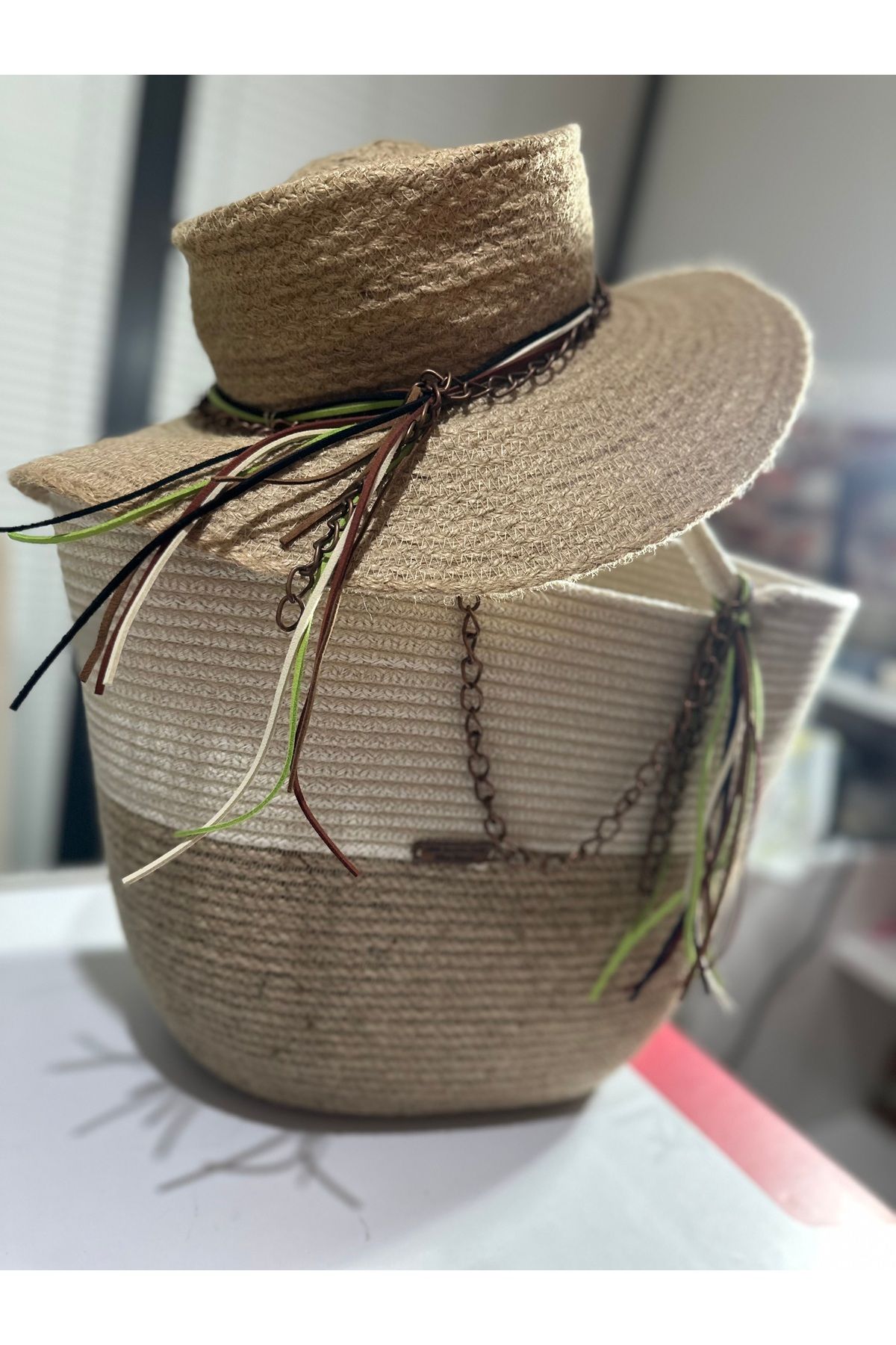 Little Sunshine Design Plaj çanta şapka takım, jet plaj çantası Şapka takım, tasarım çanta şapka ikili set