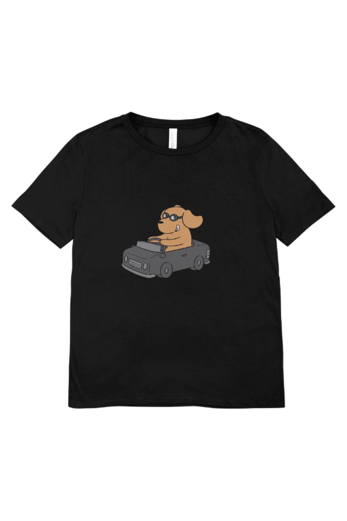 madeora Baskılı Unisex Siyah Tişört, CANLI RENKLİ SOLMAZ
