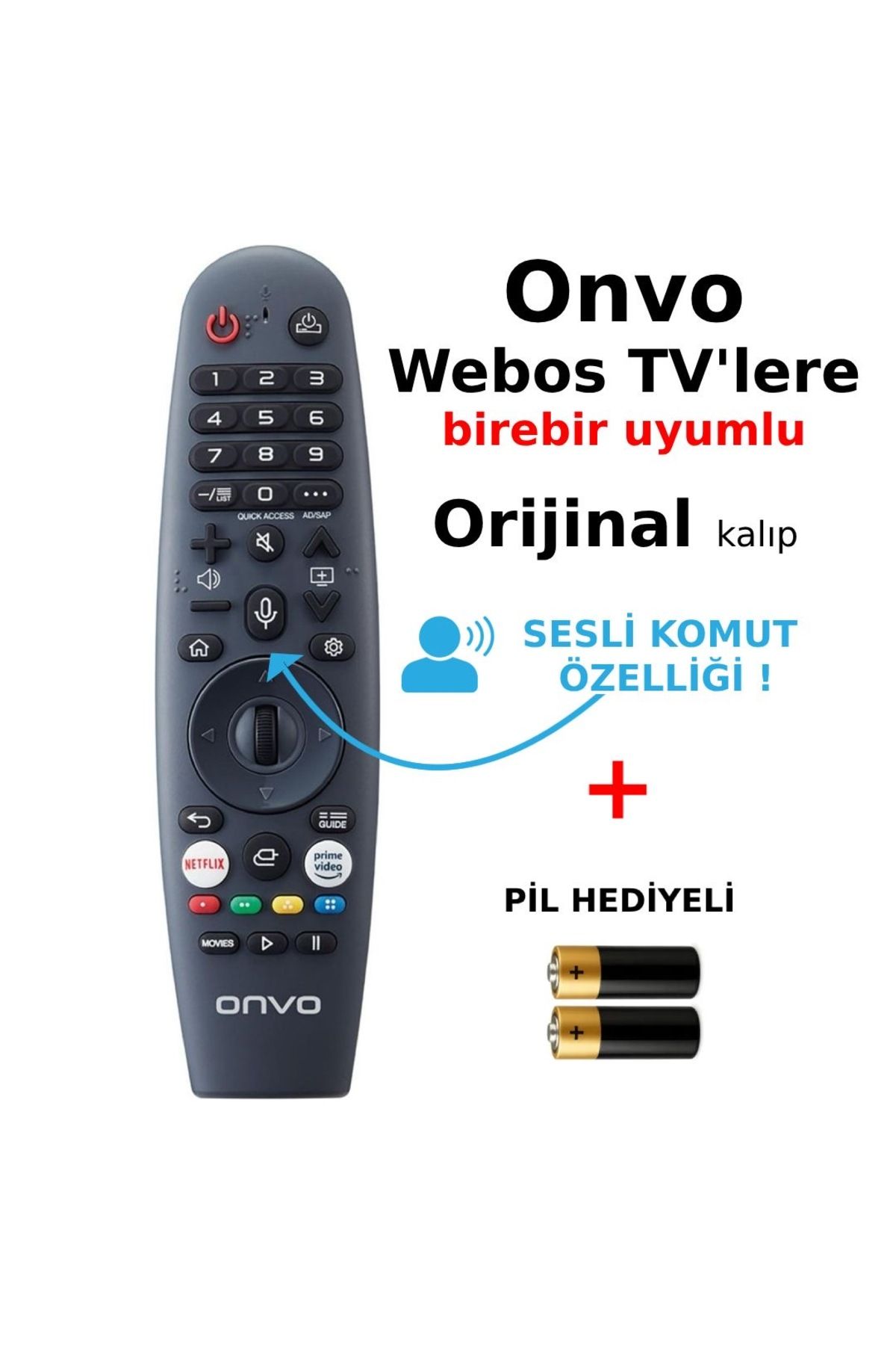 Suntel Onvo WebOs TV sesli komut sihirli kumanda