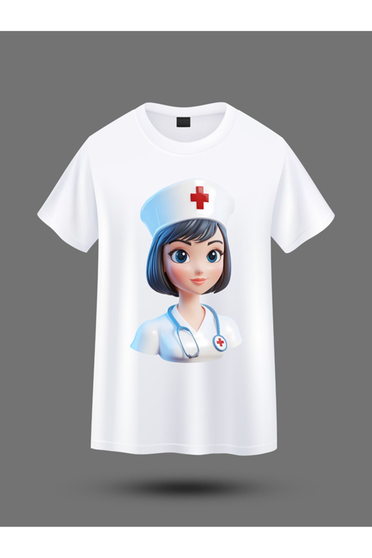 BERFA STORE Çizimli Hemşire T-Shirt – Mizahi Sağlık Ürünü