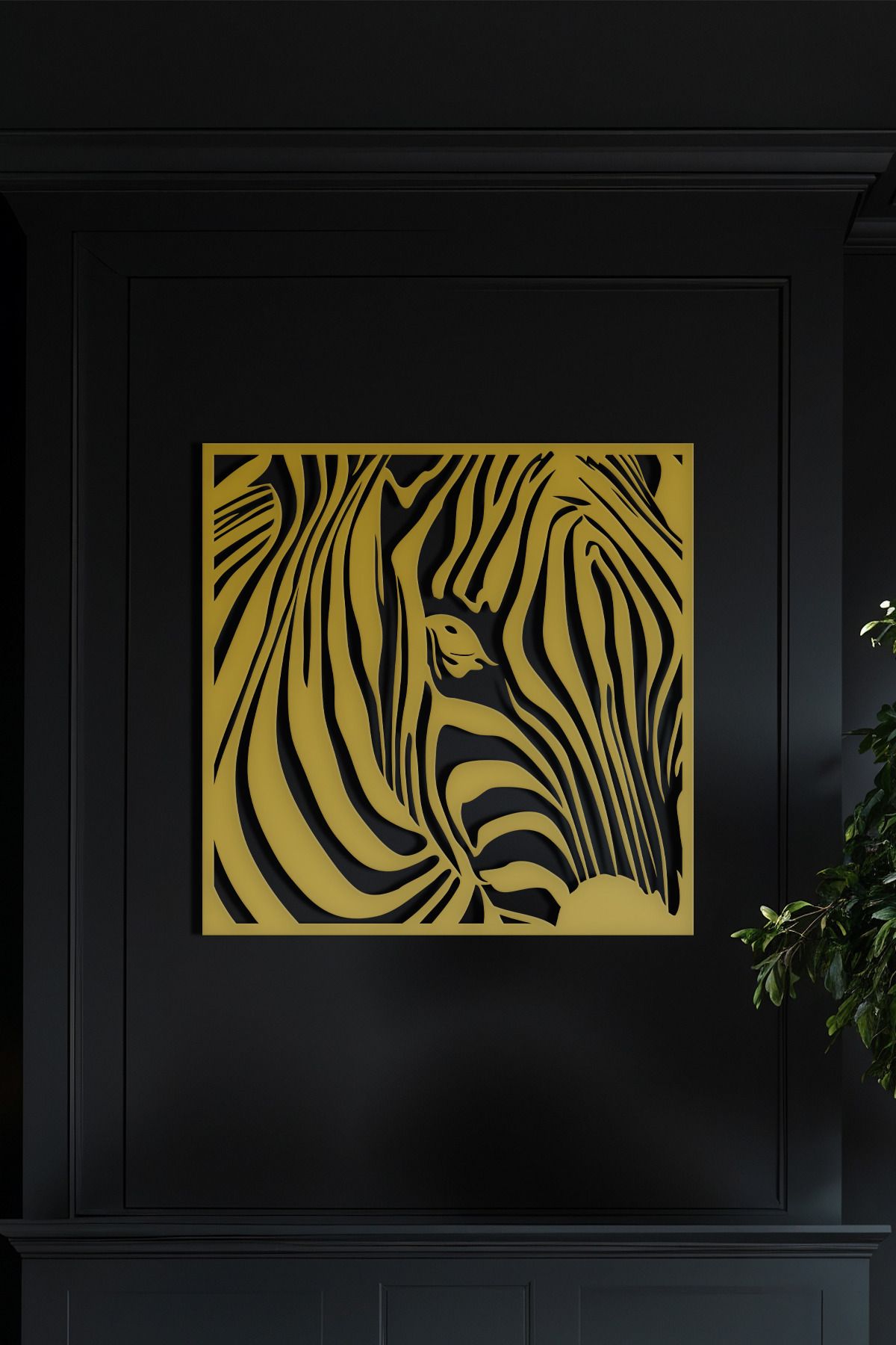 cncrafft Zebra Figürlü Metal Tablo – Modern Hayvan Temalı Duvar Dekoru