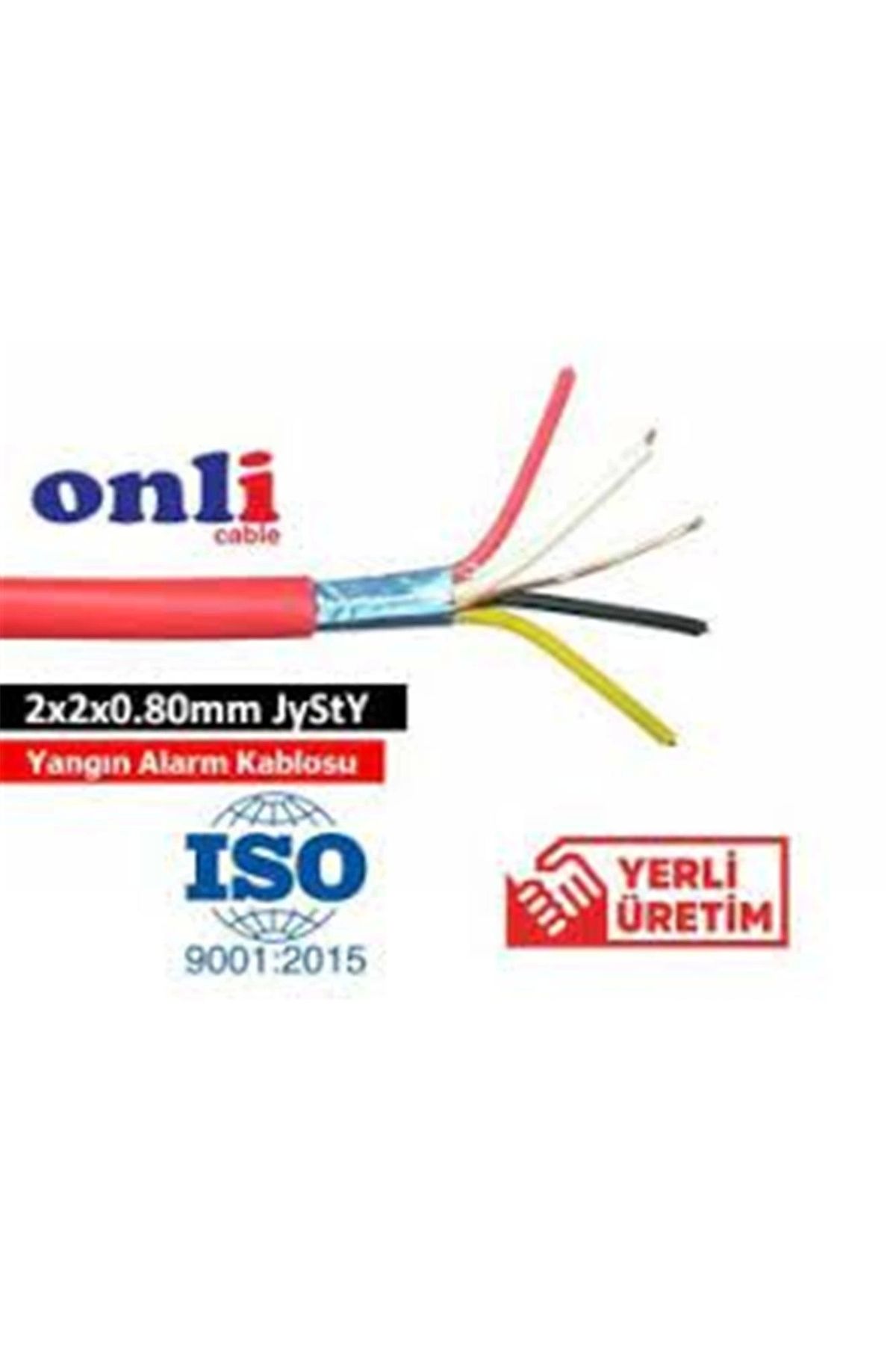 ONLİ Onli 2x2x0,80mm J-Y(st)Y...Lg CCA 100 metre Yangın Alarm Kablosu