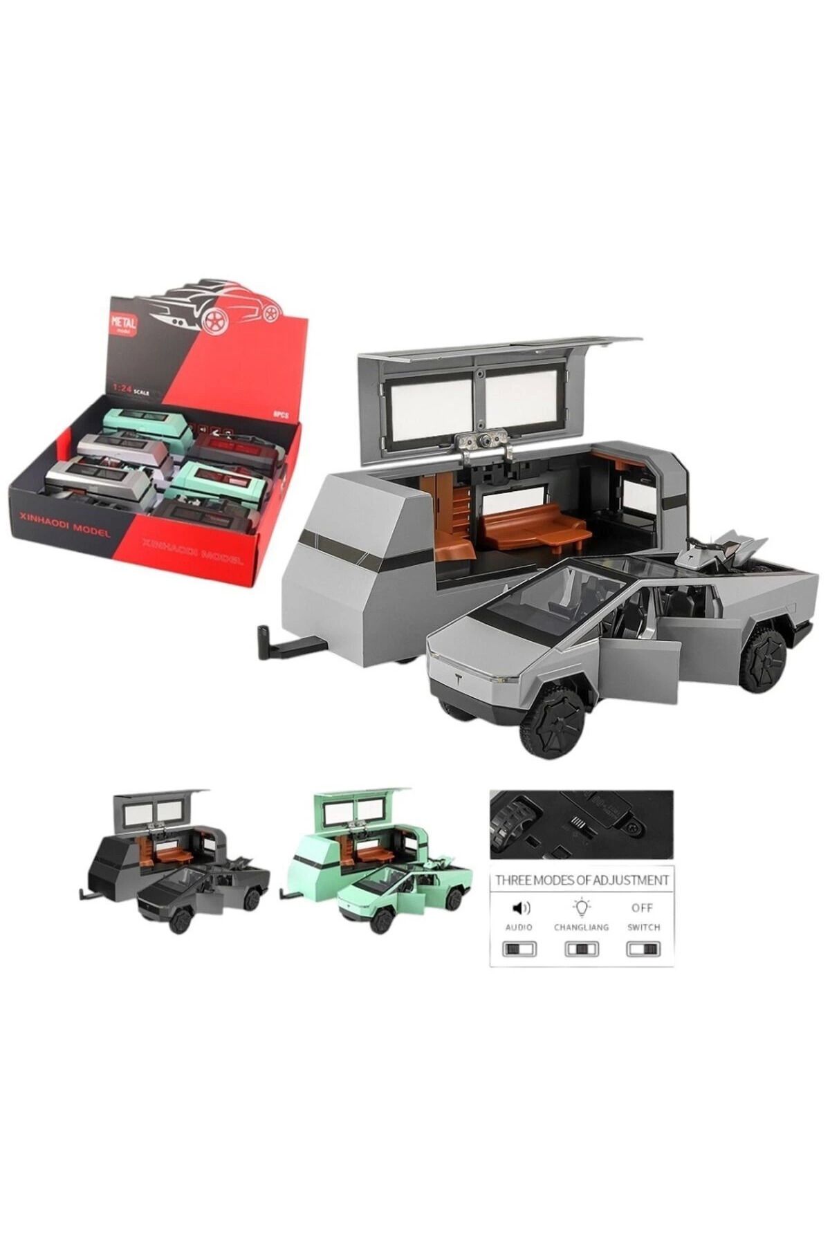 Esrion Xhd-b3230-vardem Çek Bırak Işıklı Ve Sesli Truck Model Karavan 1:32