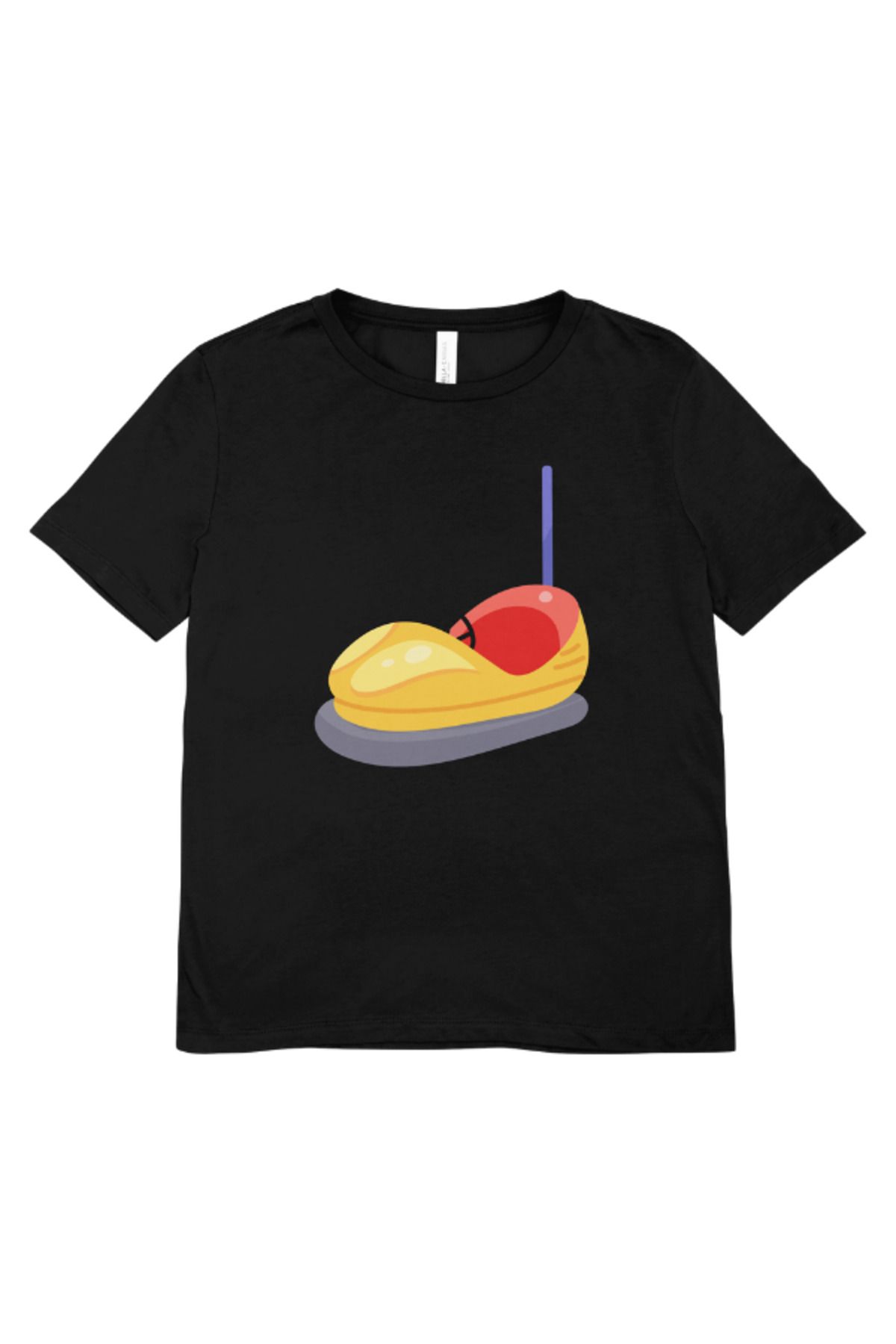 madeora Baskılı Unisex Siyah Tişört, CANLI RENKLİ SOLMAZ