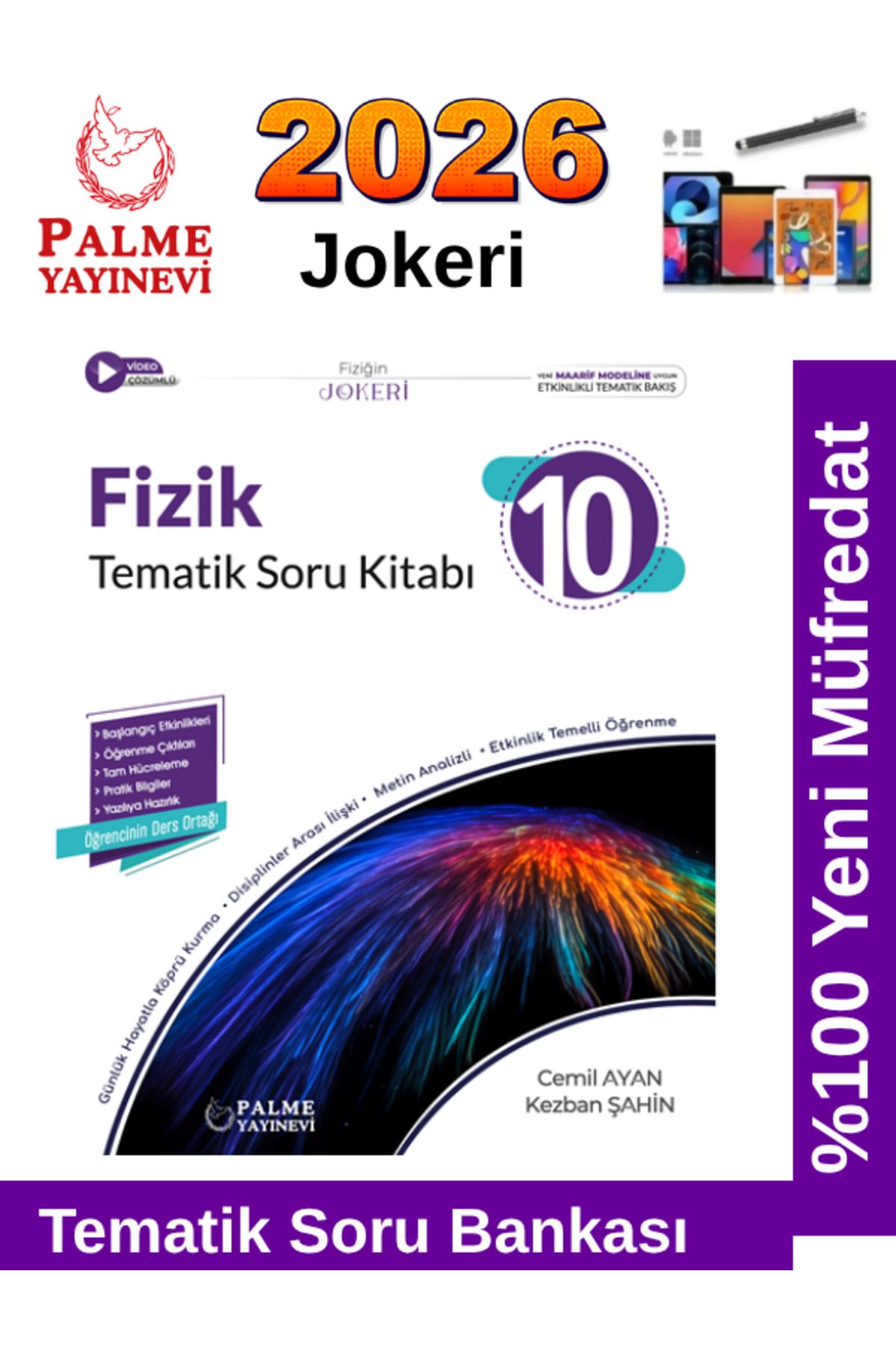 Palme Yayınevi 2026 10.Sınıf Fizik Jokeri Tematik %100 Yeni Müfredat Soru Bankası+Android Kalem