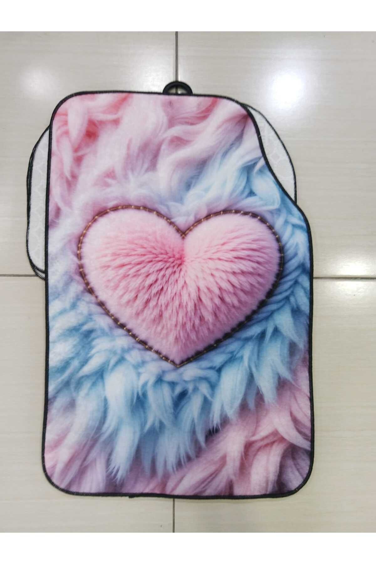 SS Oto Özel Tasarım Dijital Baskılı 4'lü Oto Halı Paspas Takımı Kaymaz Tabanlı Overloklu (48X72 & 35X48) Cm