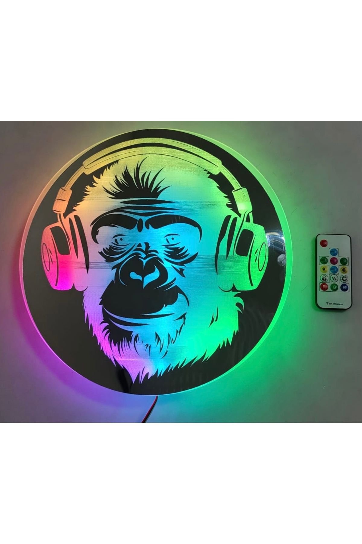 TasarımPleksi Dj Goril Pixel Ledli Pleksi Ayna