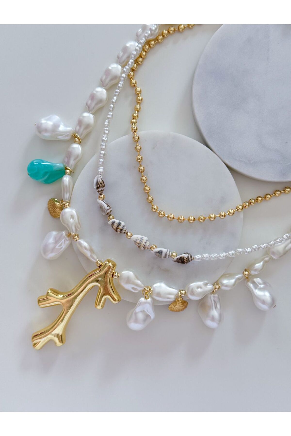 CHARMLUCKY DENİZ CHARM 3LÜ KOLYE