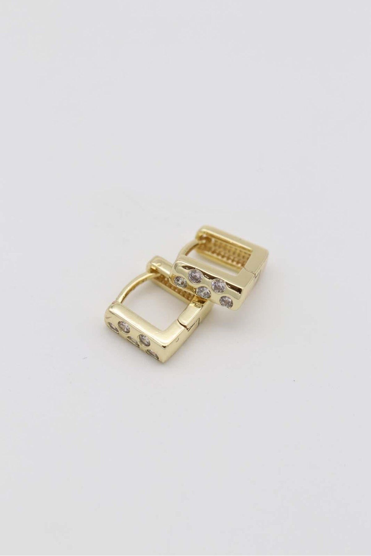 SİMİ TAKI VIP Minik Kare Küpe(10mm)