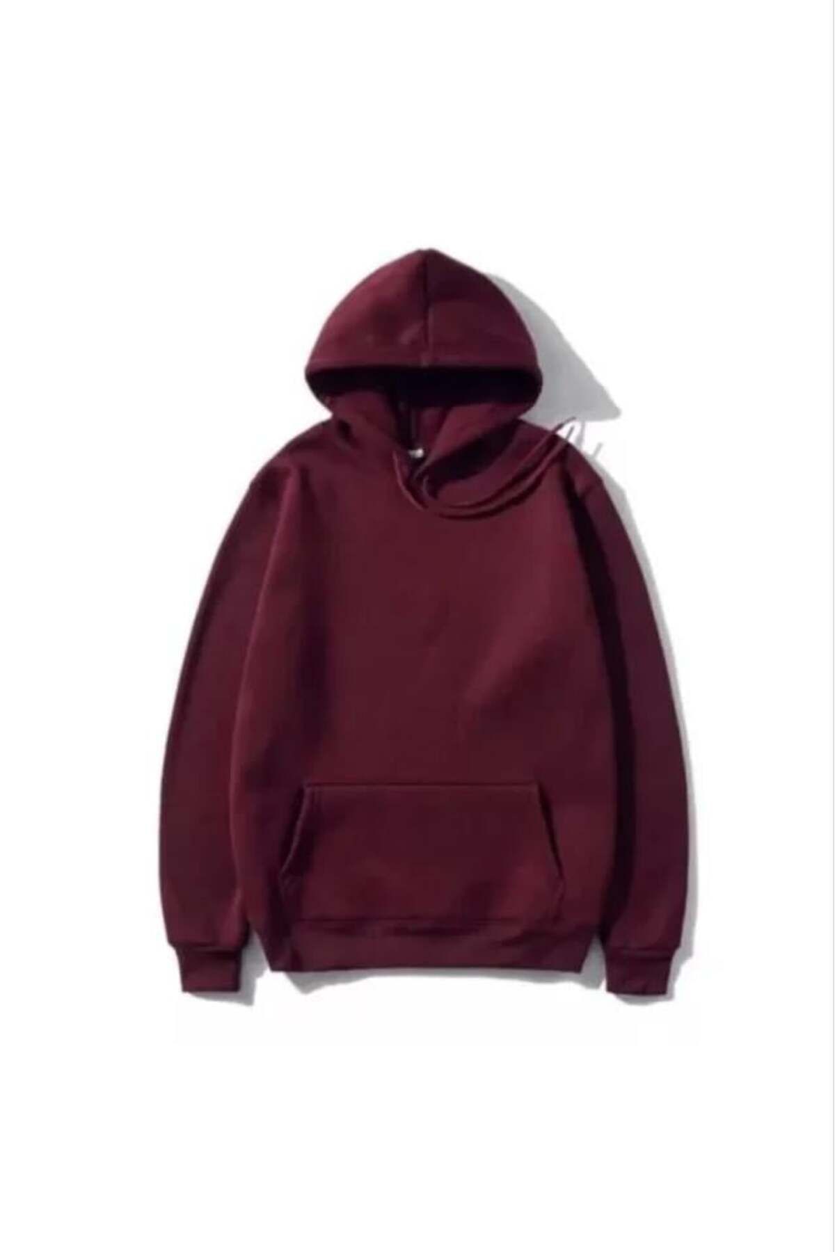 modamtn 3 İplik Pamuklu Unisex Kapşonlu Sweetshirt - Bordo