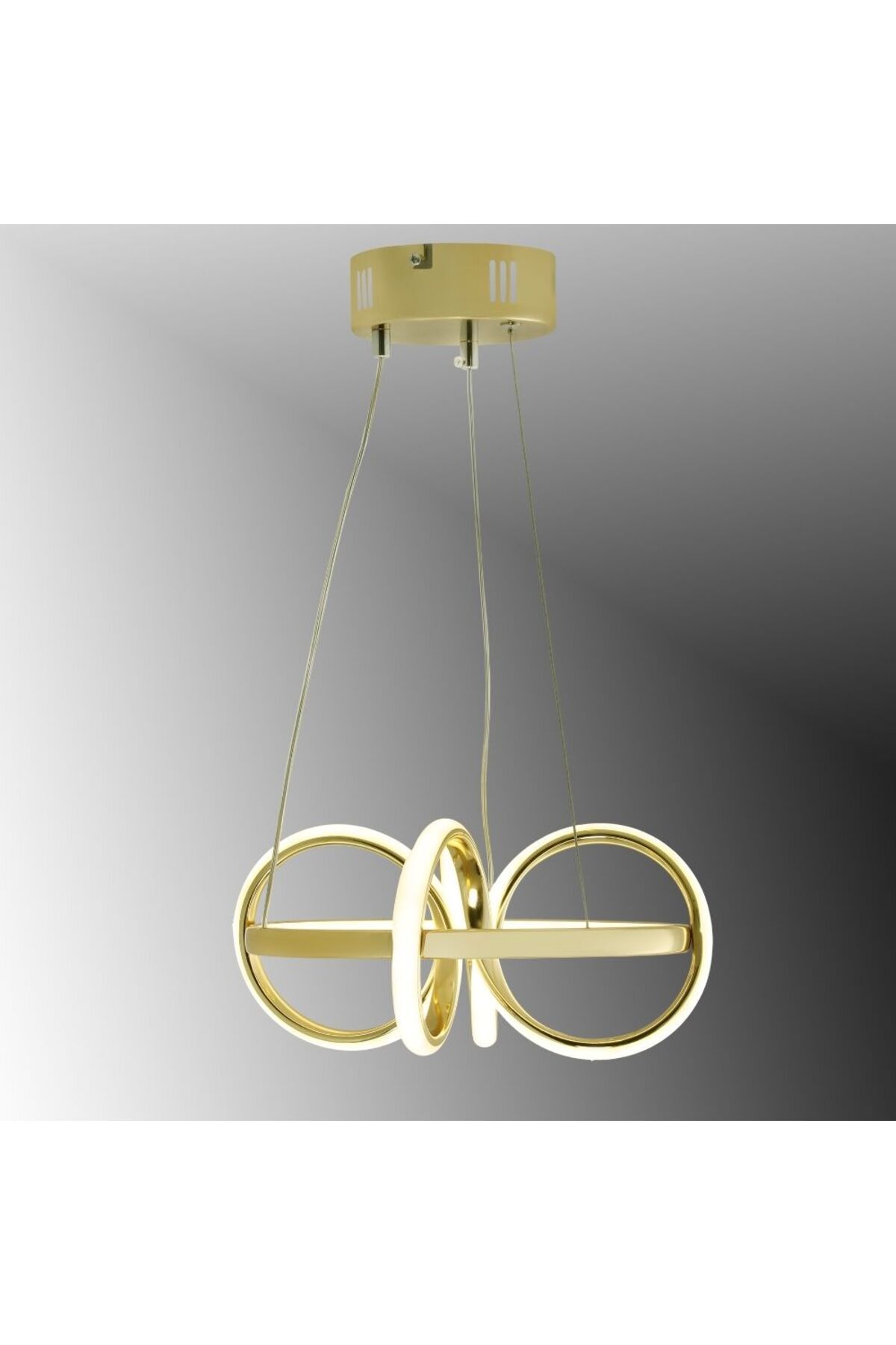 TT AYDINLATMA TT003-SR-SARIIŞIK TT Aydınlatma SARI ŞIK LED Sarmal Modeli Gold Sarı Kaplama Led Avize
