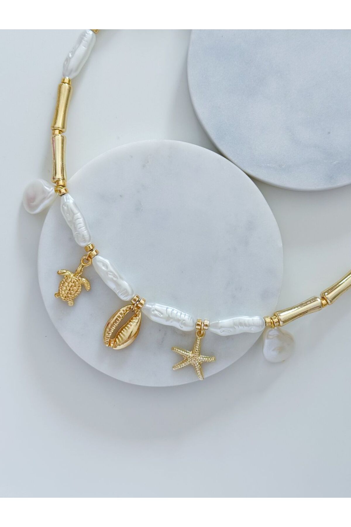 CHARMLUCKY İNCİ DENİZ CHARM KOLYE